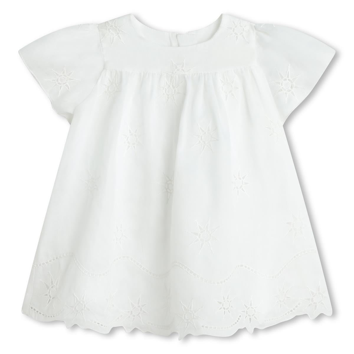 Baby Girls White Cotton Dress Set