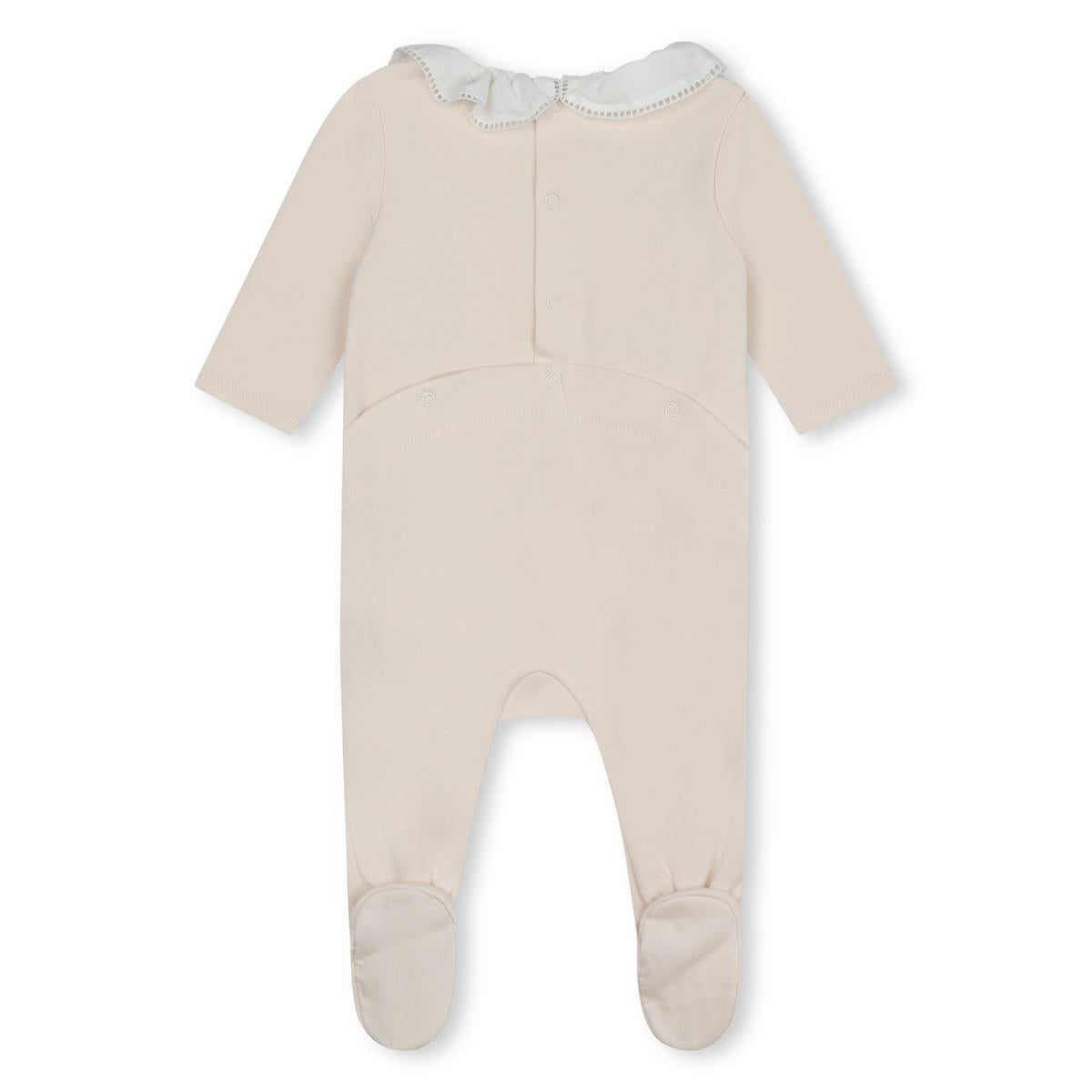 Baby Girls Light Pink Cotton Babysuit