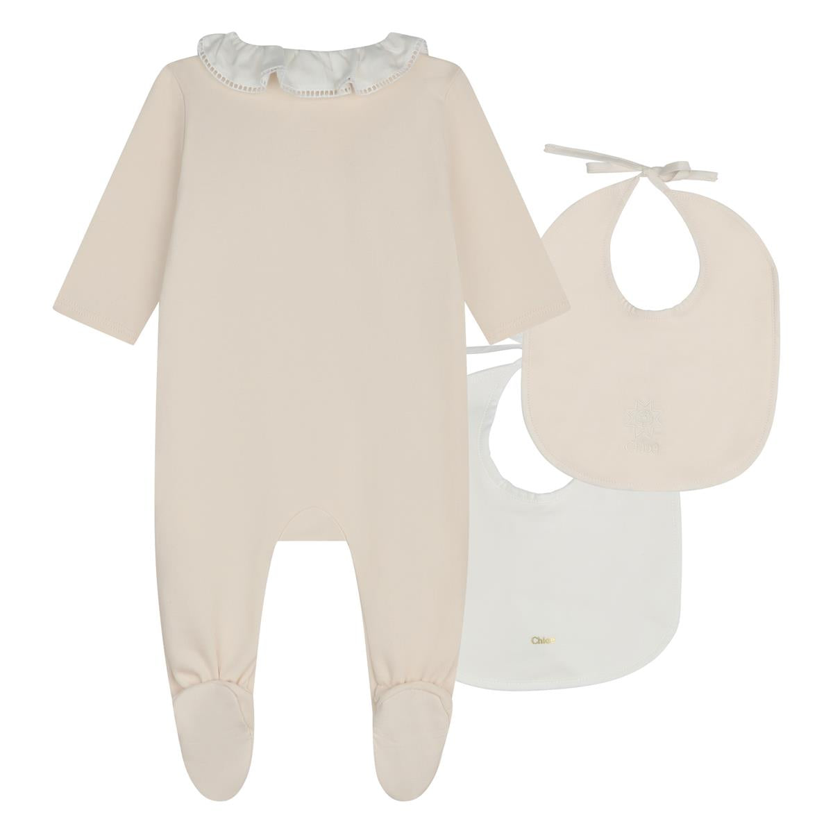 Baby Girls Light Pink Cotton Babysuit Set
