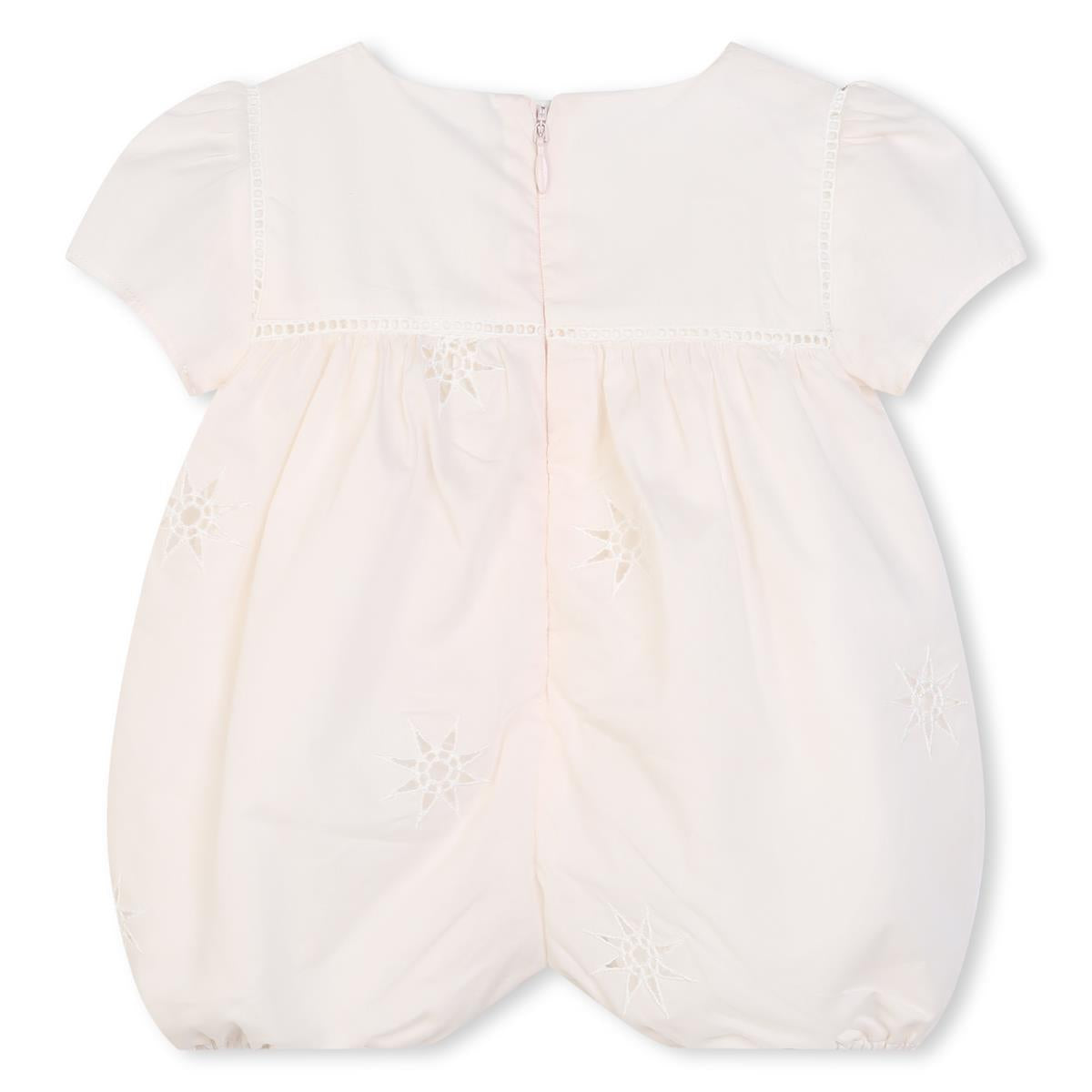 Baby Girls Light Pink Cotton Babysuit