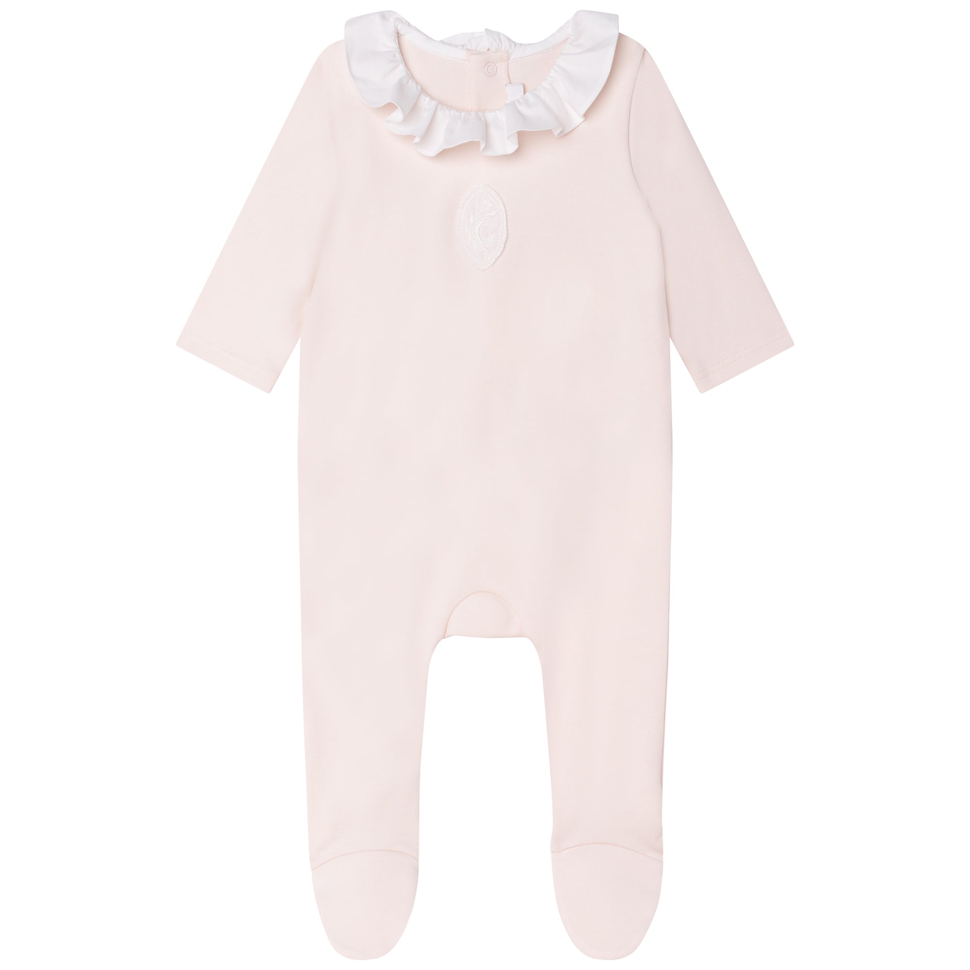 Baby Girls Pink Cotton Babysuit