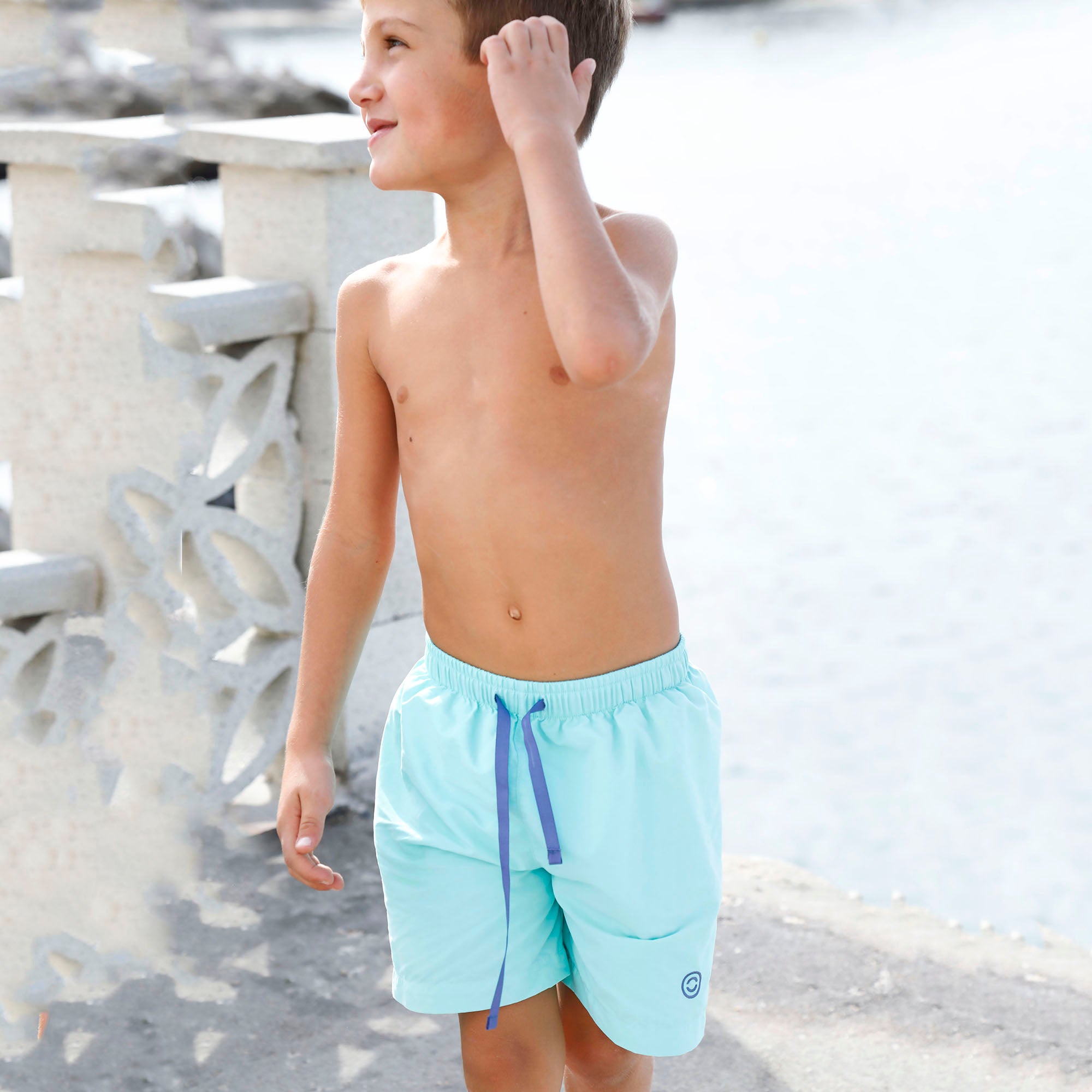 Boys Lake Green Swim Shorts