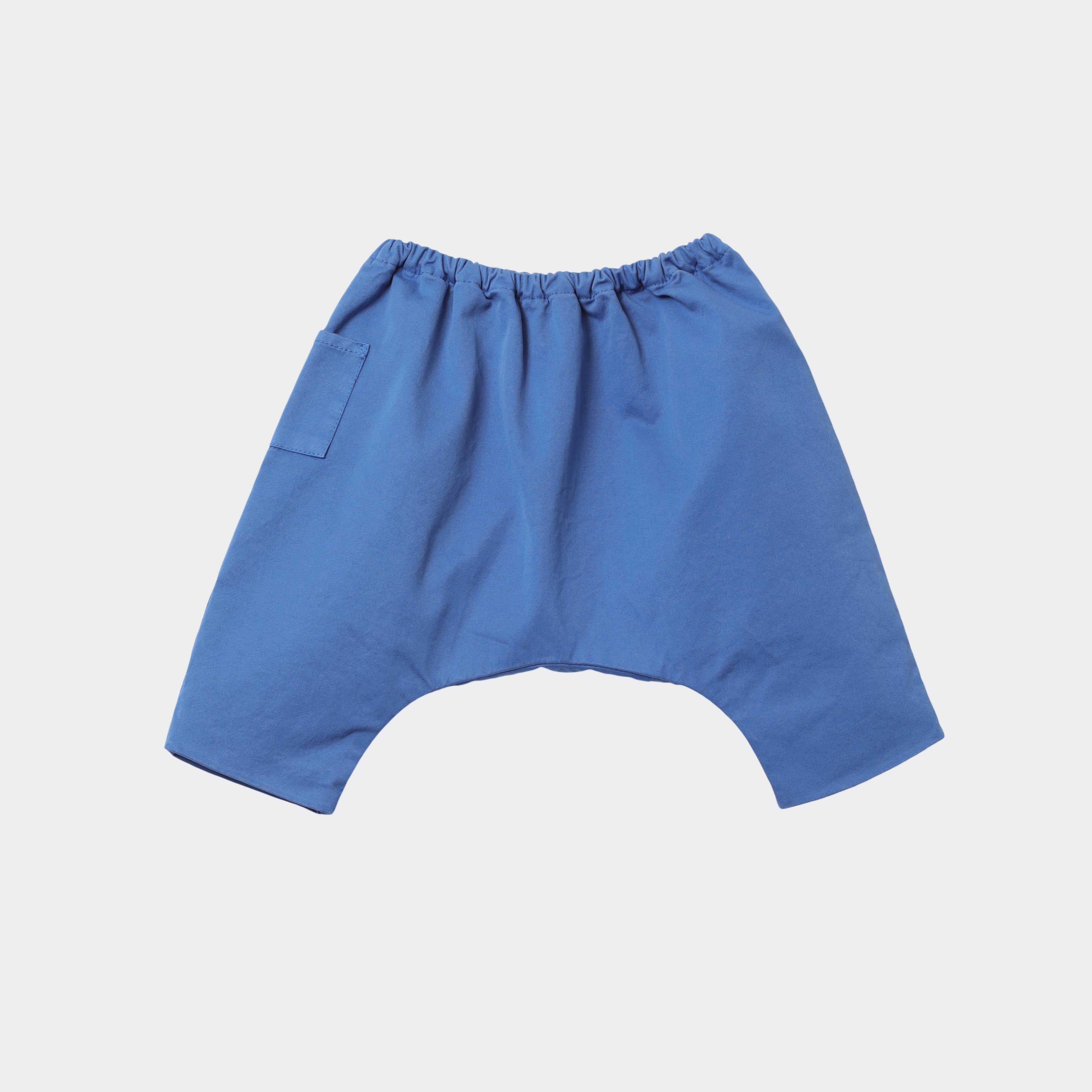 Baby Boys & Girls Blue Cotton Trousers