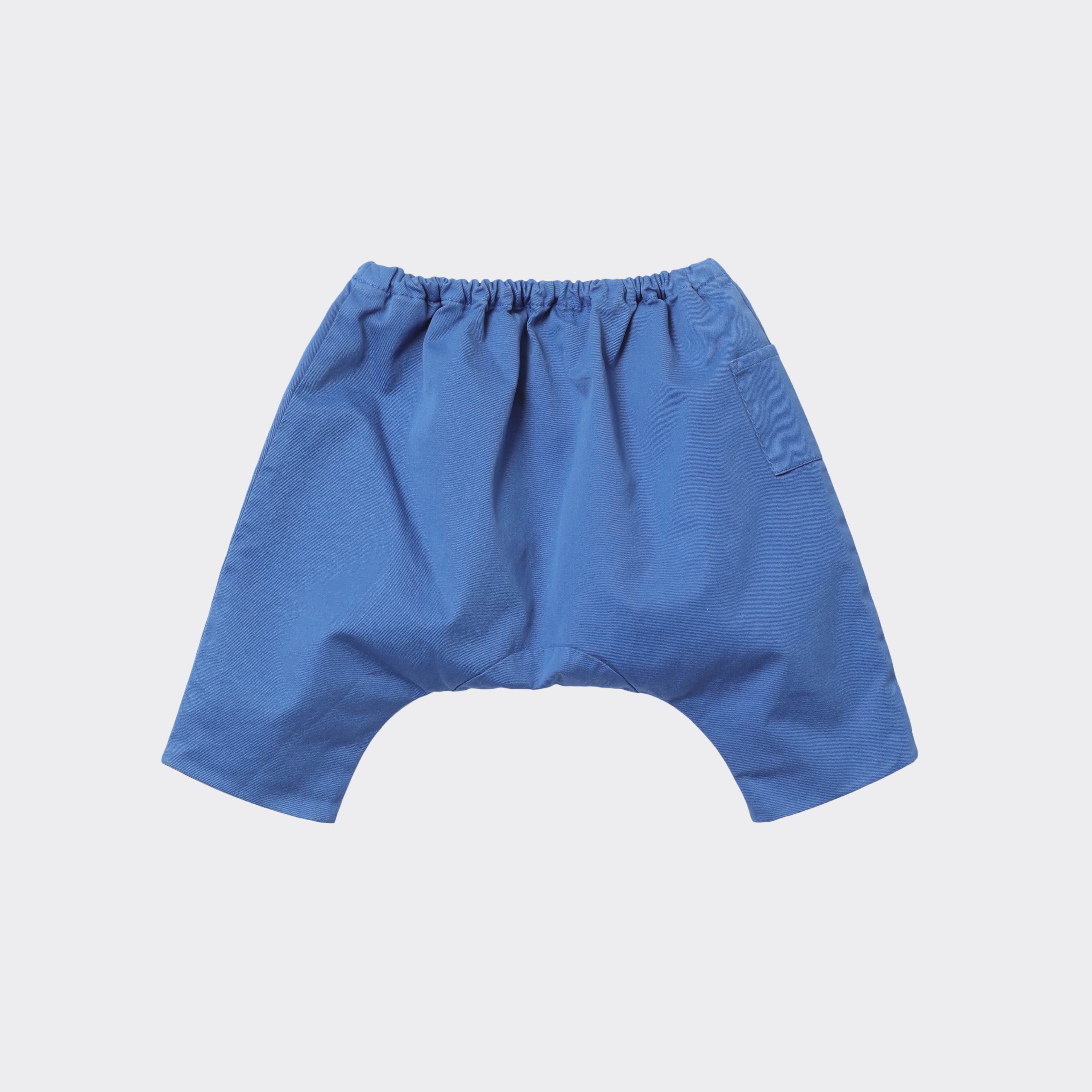 Baby Boys & Girls Blue Cotton Trousers
