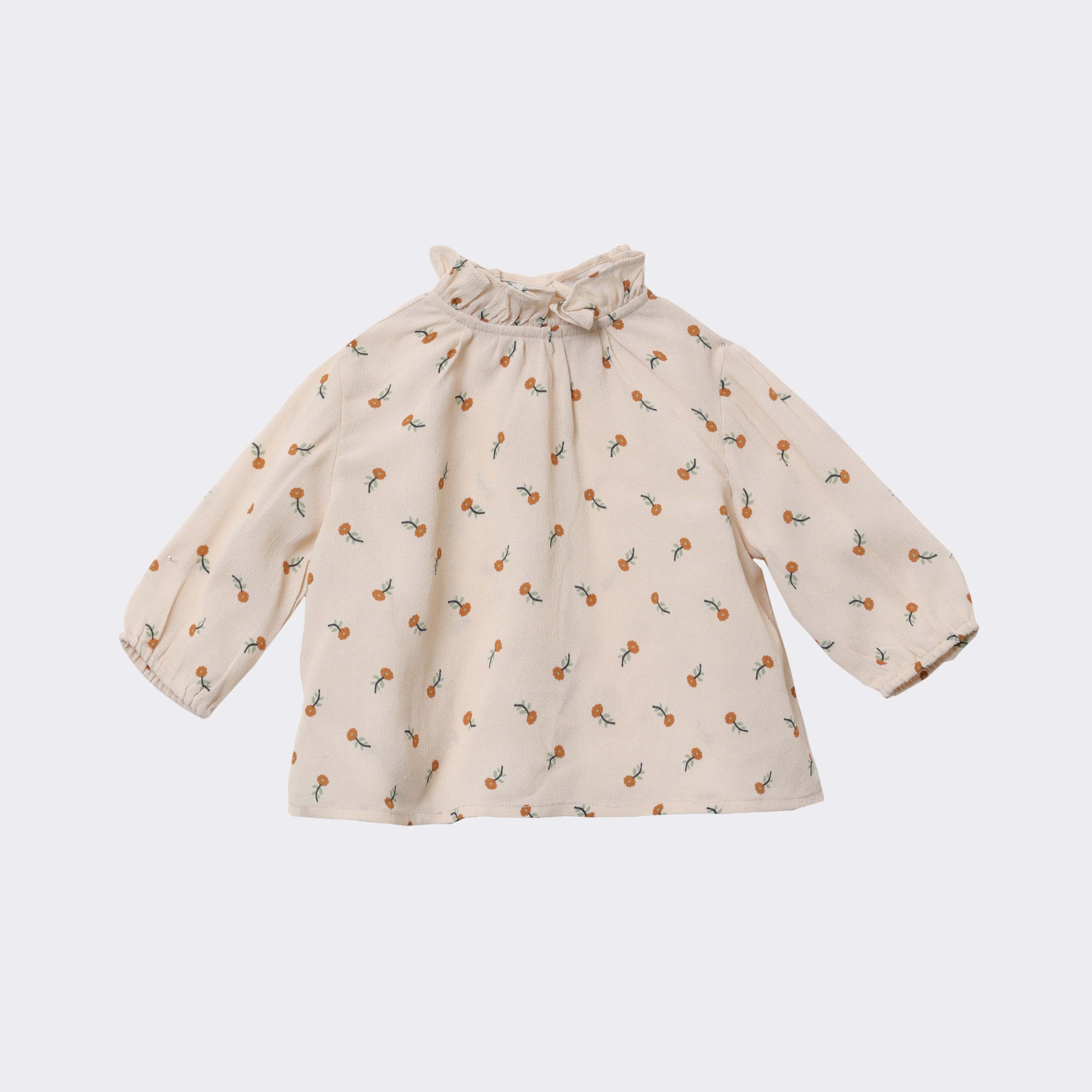 Baby Girls White Printed Top
