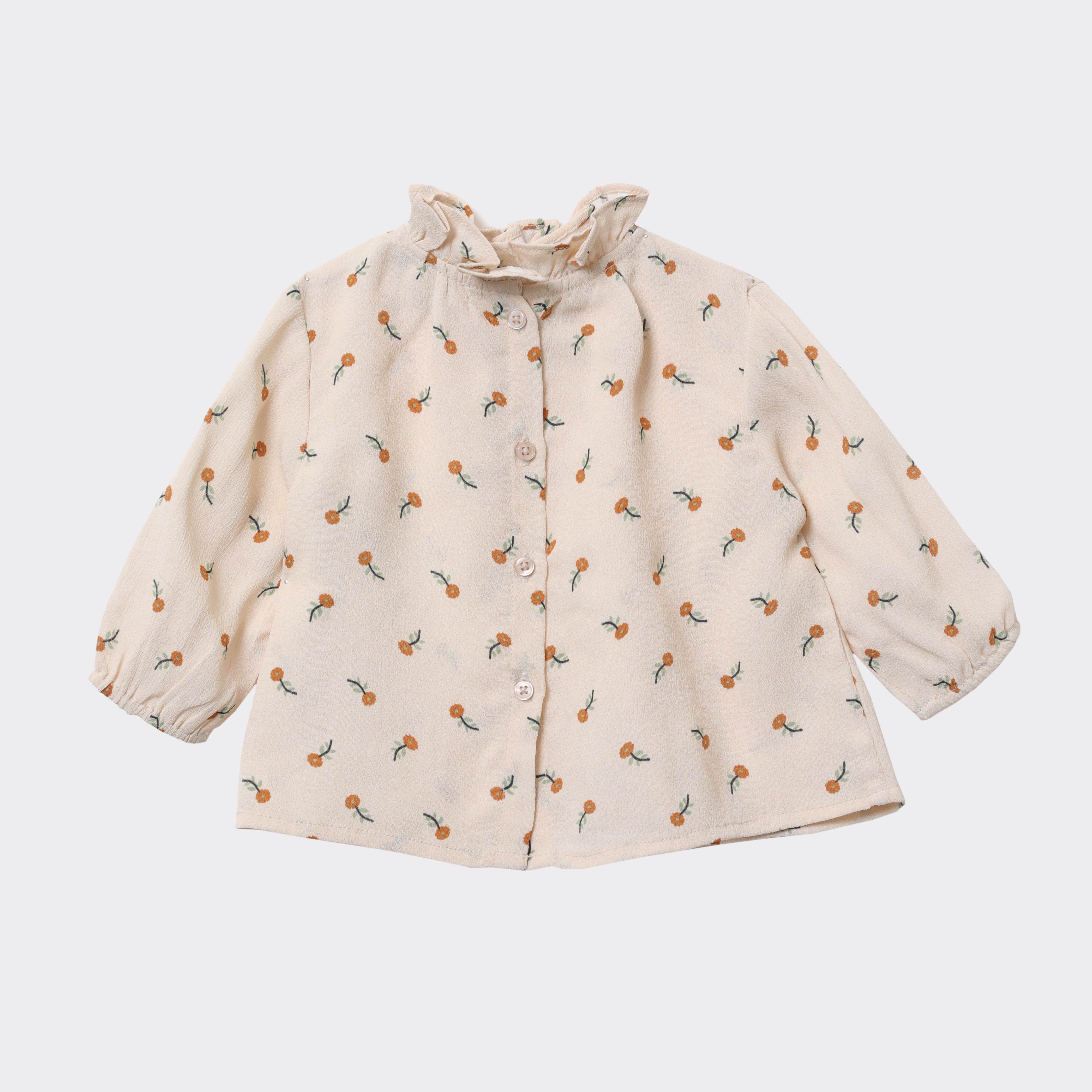 Baby Girls White Printed Top