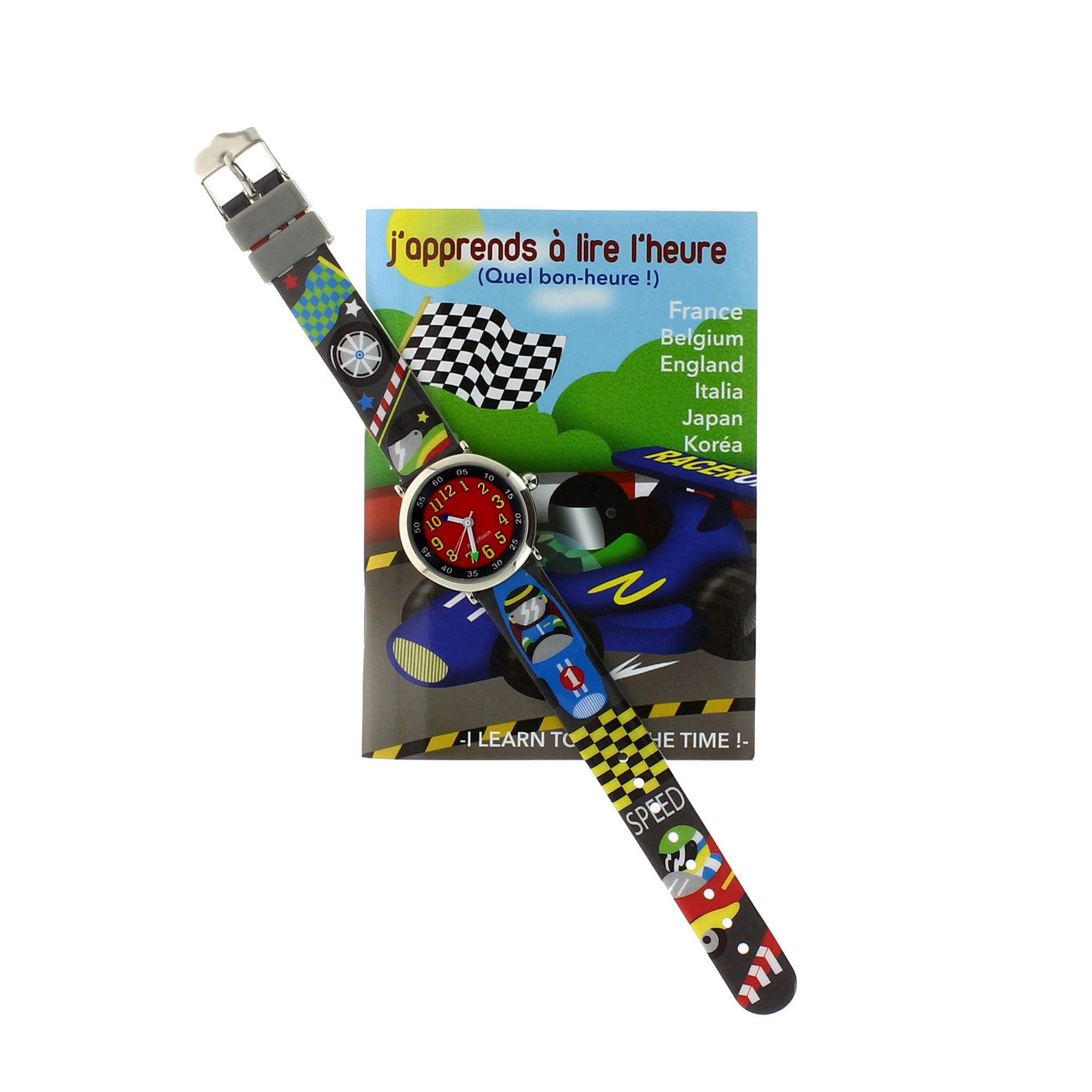 Boys Black Racing Watch(4-7Y)
