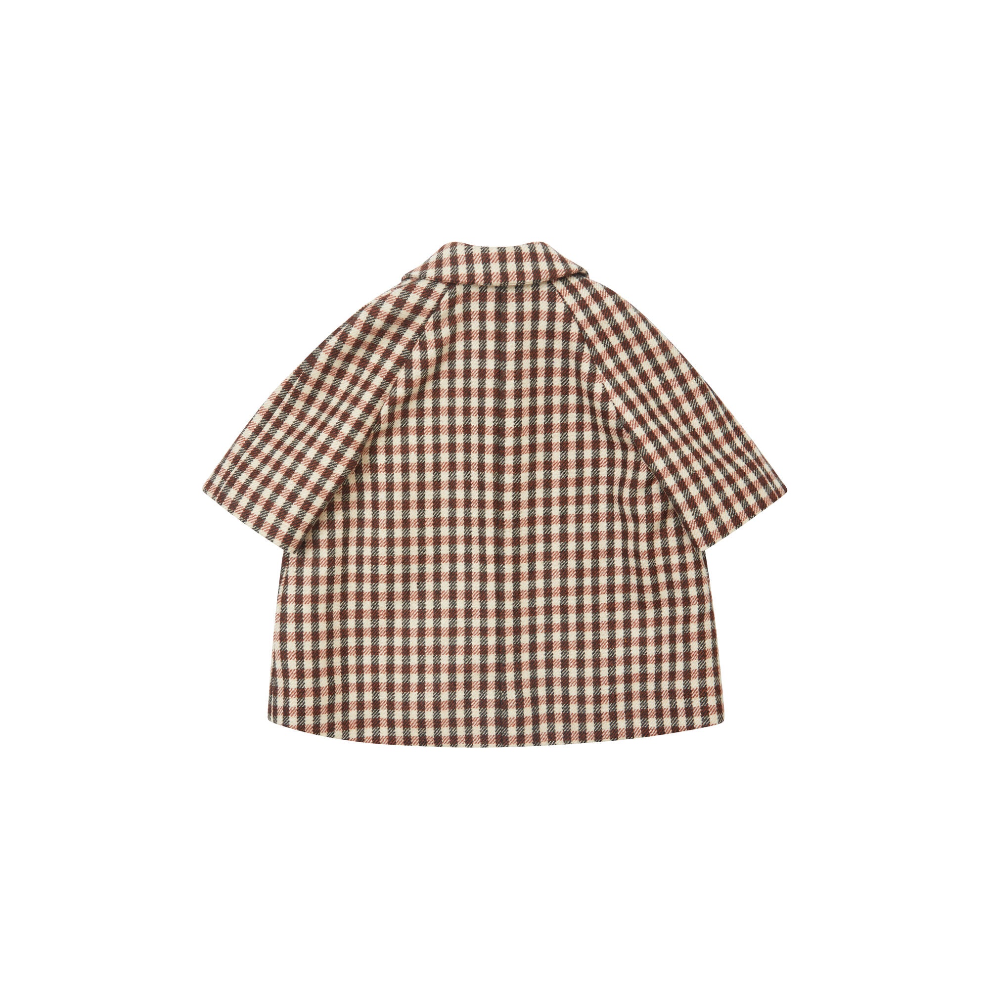 Baby Boys & Girls Brown Check Wool Coat