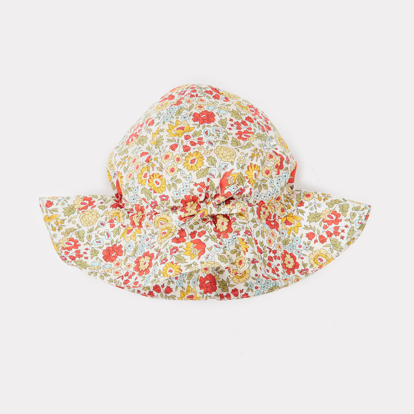 Girls Yellow Floral Sunhat