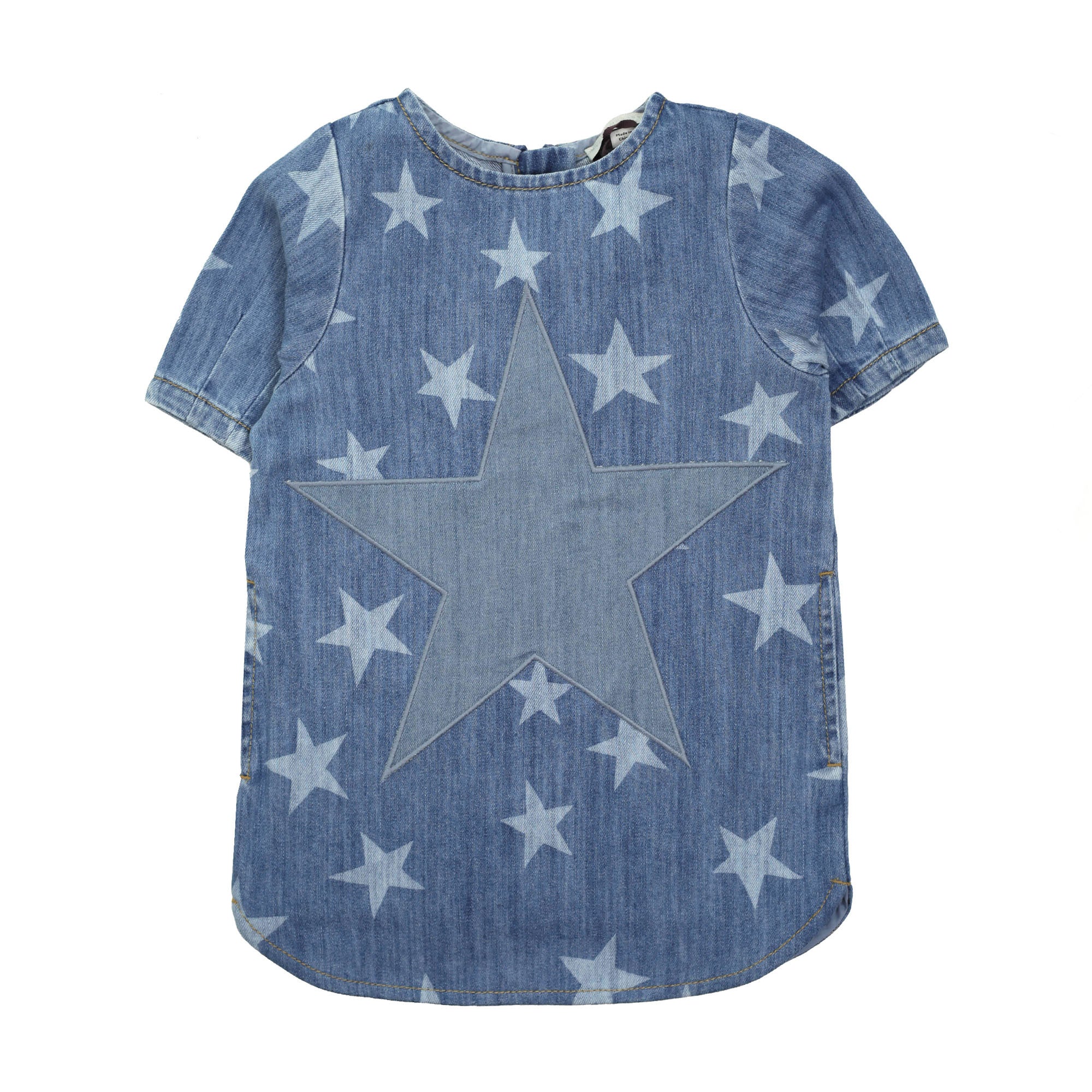 Girls Blue Star Printed 'Bess' Dress - CÉMAROSE | Children's Fashion Store - 1