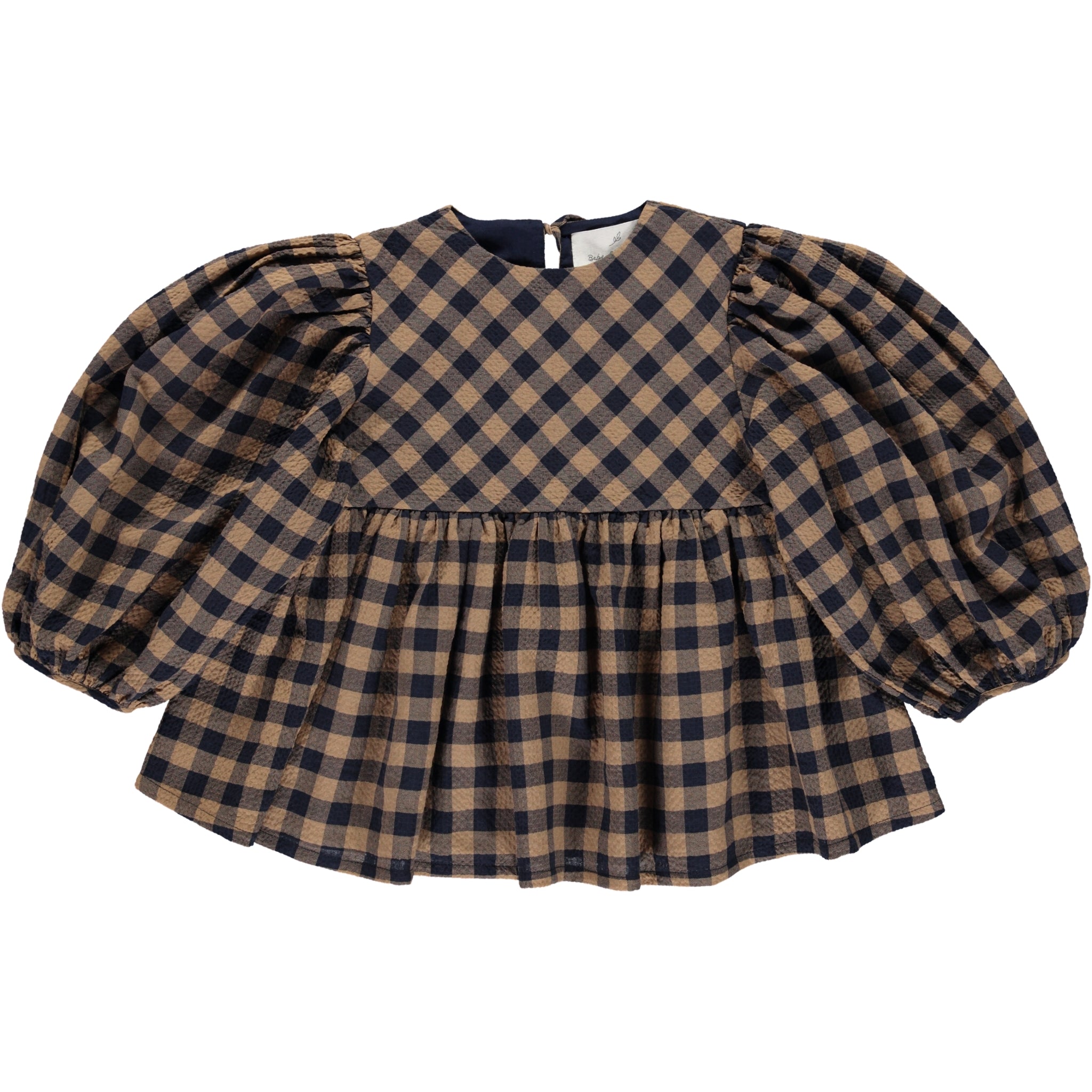 Girls Yellow Check Cotton Top