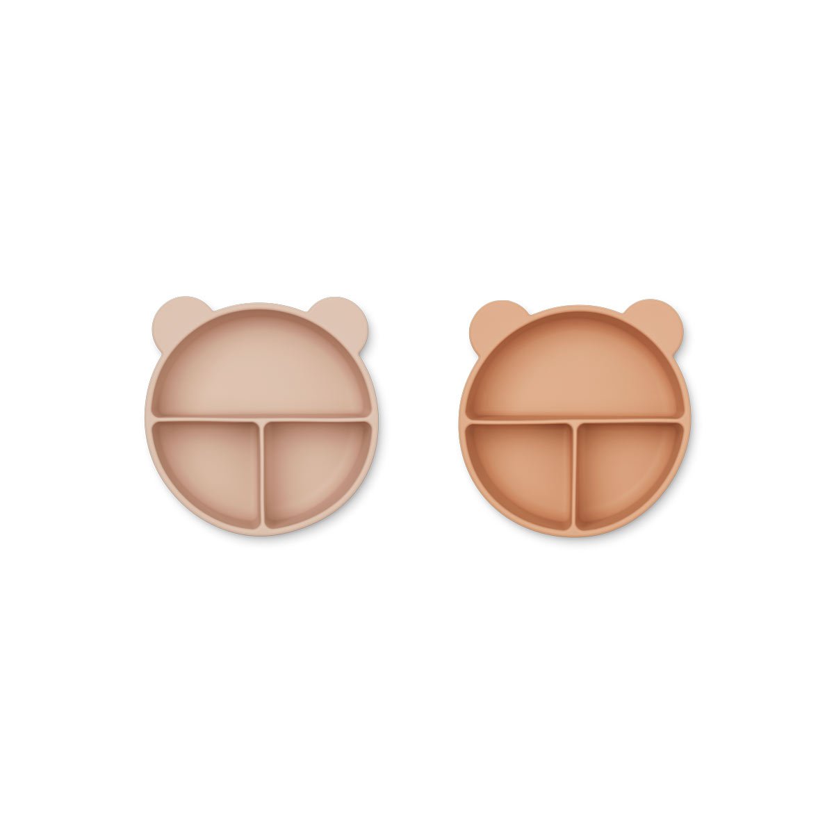 Boys & Girls Pink Bear Silicone Plates(2 Pack)