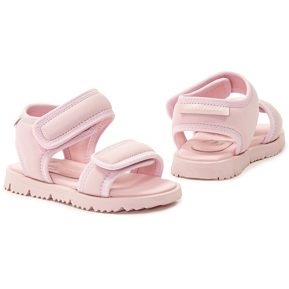 Girls Pink Neoprene Sandals with Velcro - CÉMAROSE | Children's Fashion Store