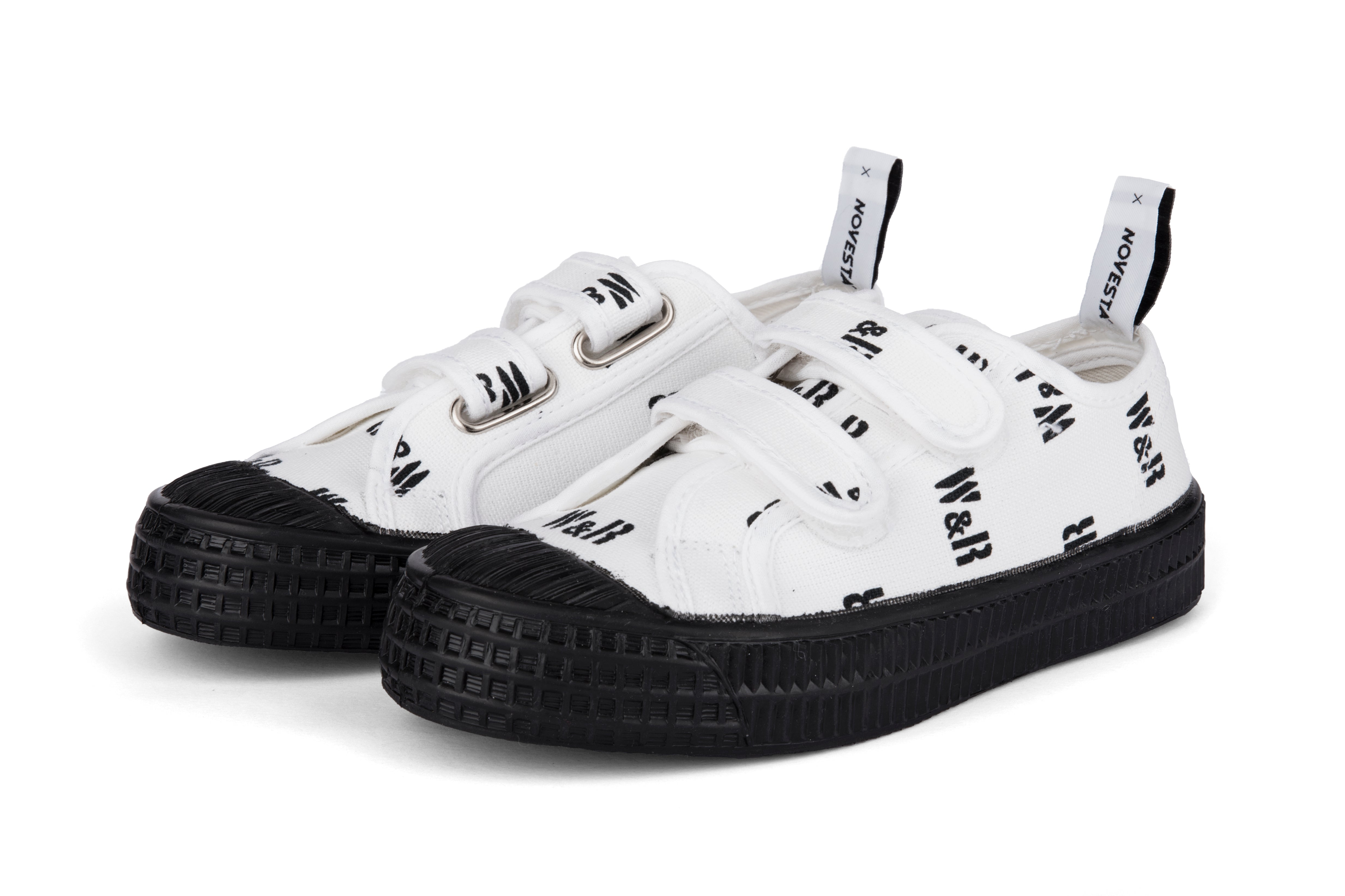 Baby Girls White Velcro Logo Shoes