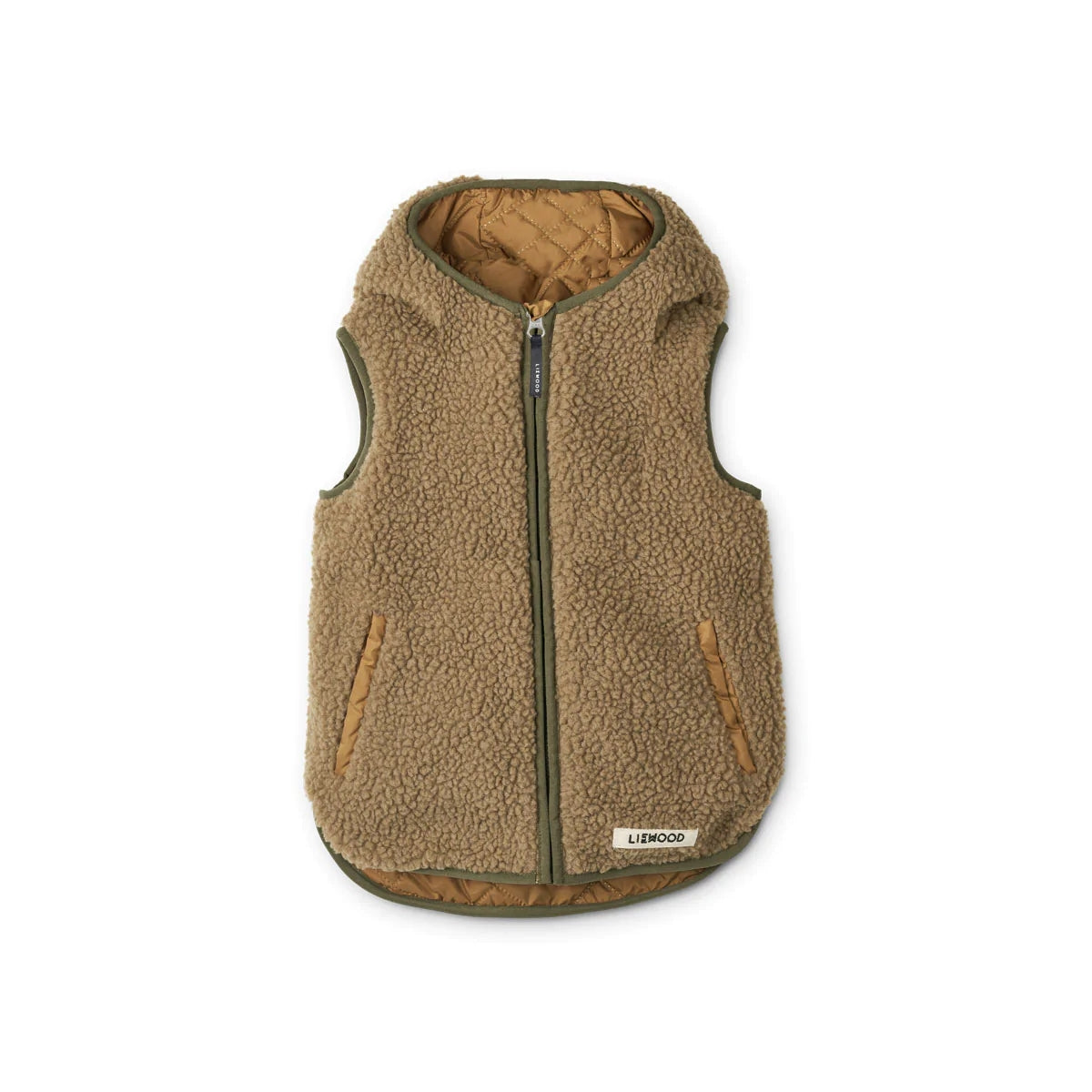 Boys & Girls Caramel Reversible Padded Gilet