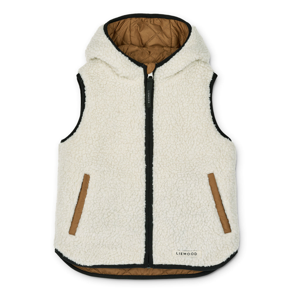 Boys & Girls White Reversible Gilet
