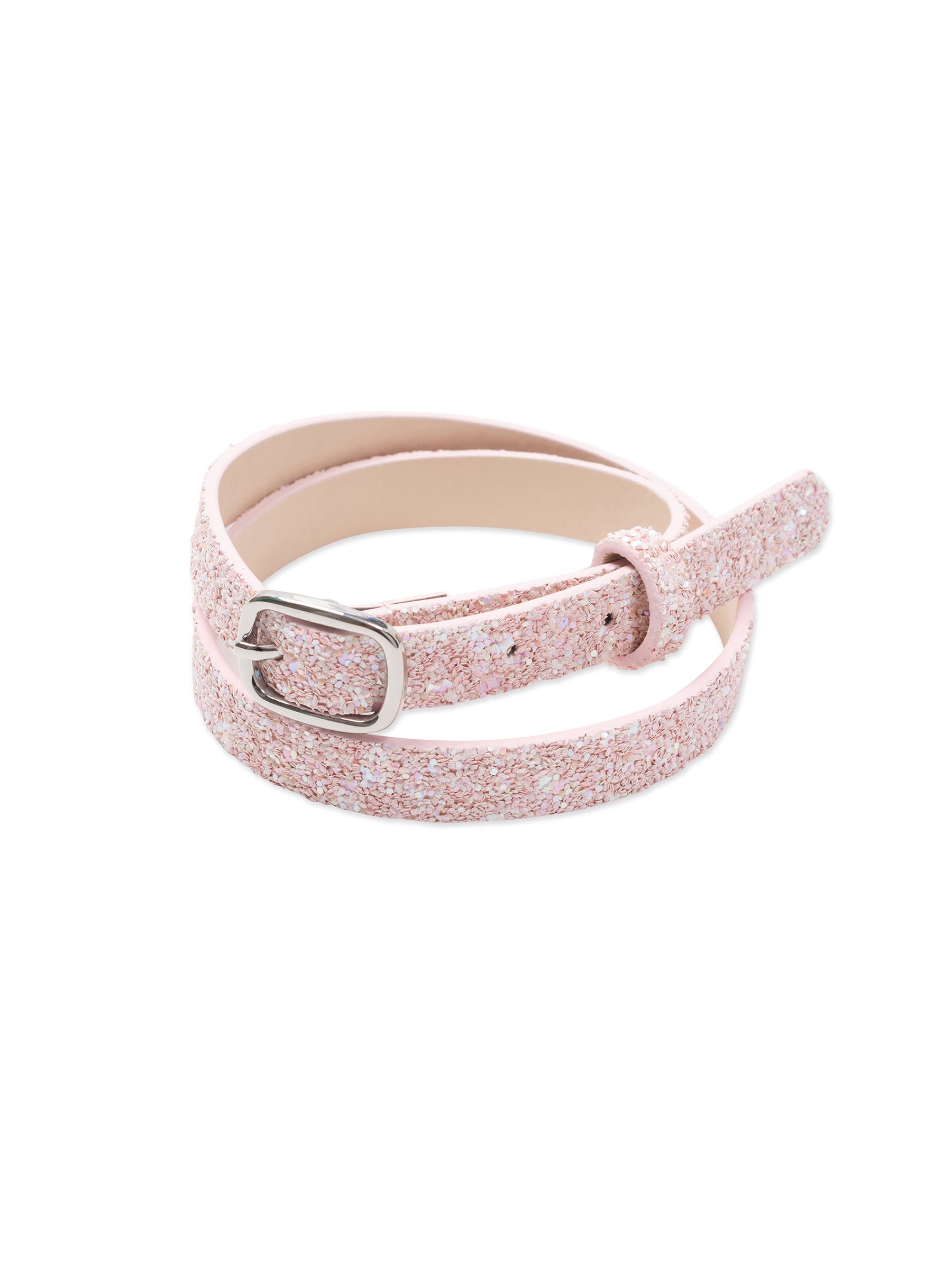 Girls Pink Glitter Belt