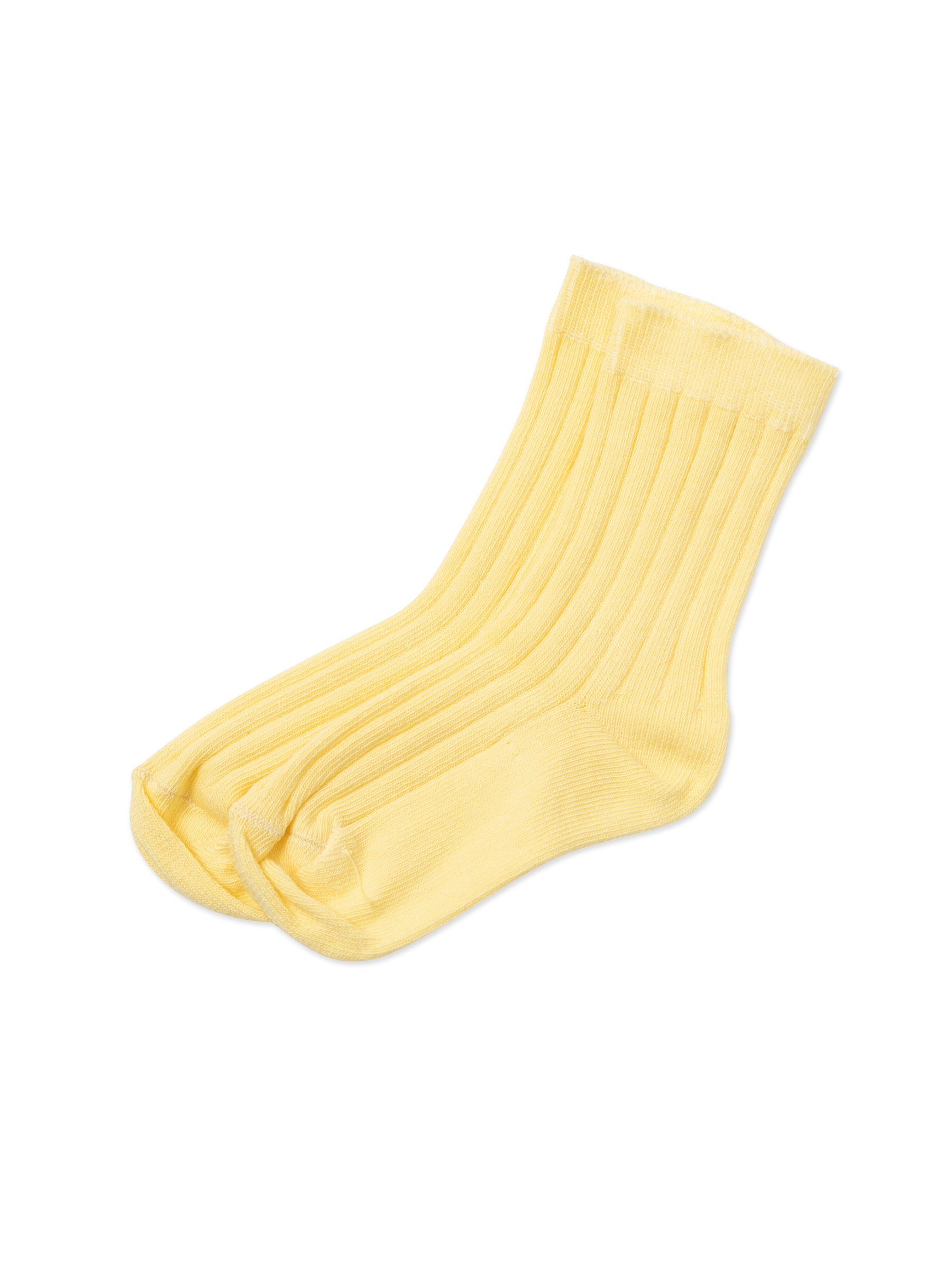 Girls Yellow Cotton Socks
