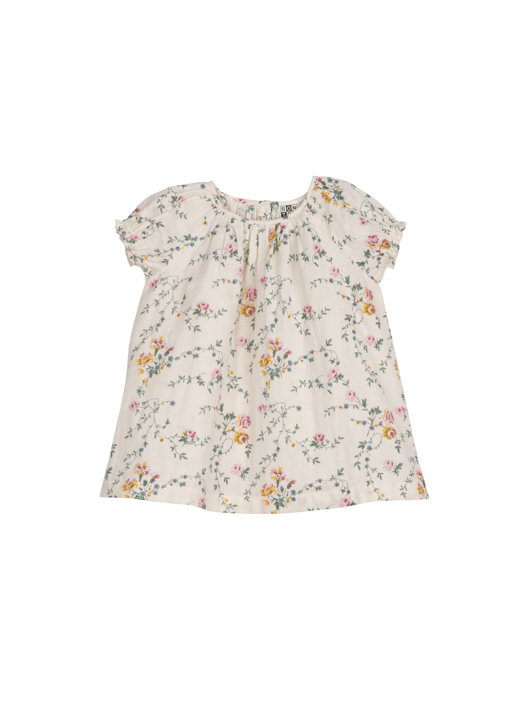 Baby Girls Light Green Flower Cotton Dress