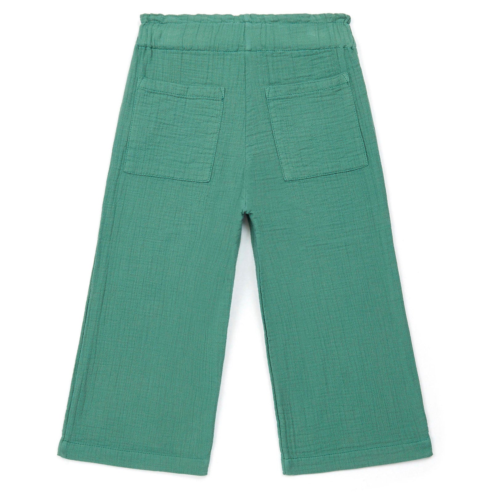 Girls Green Cotton Trousers