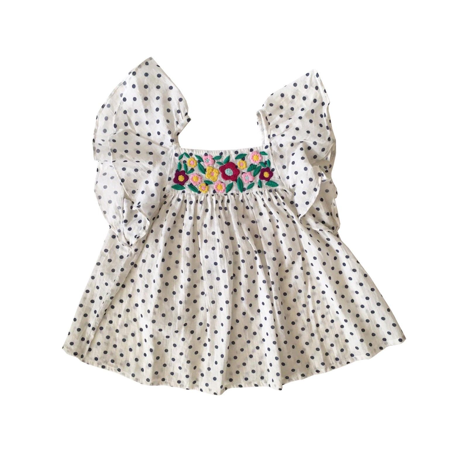Girls White Cotton Top