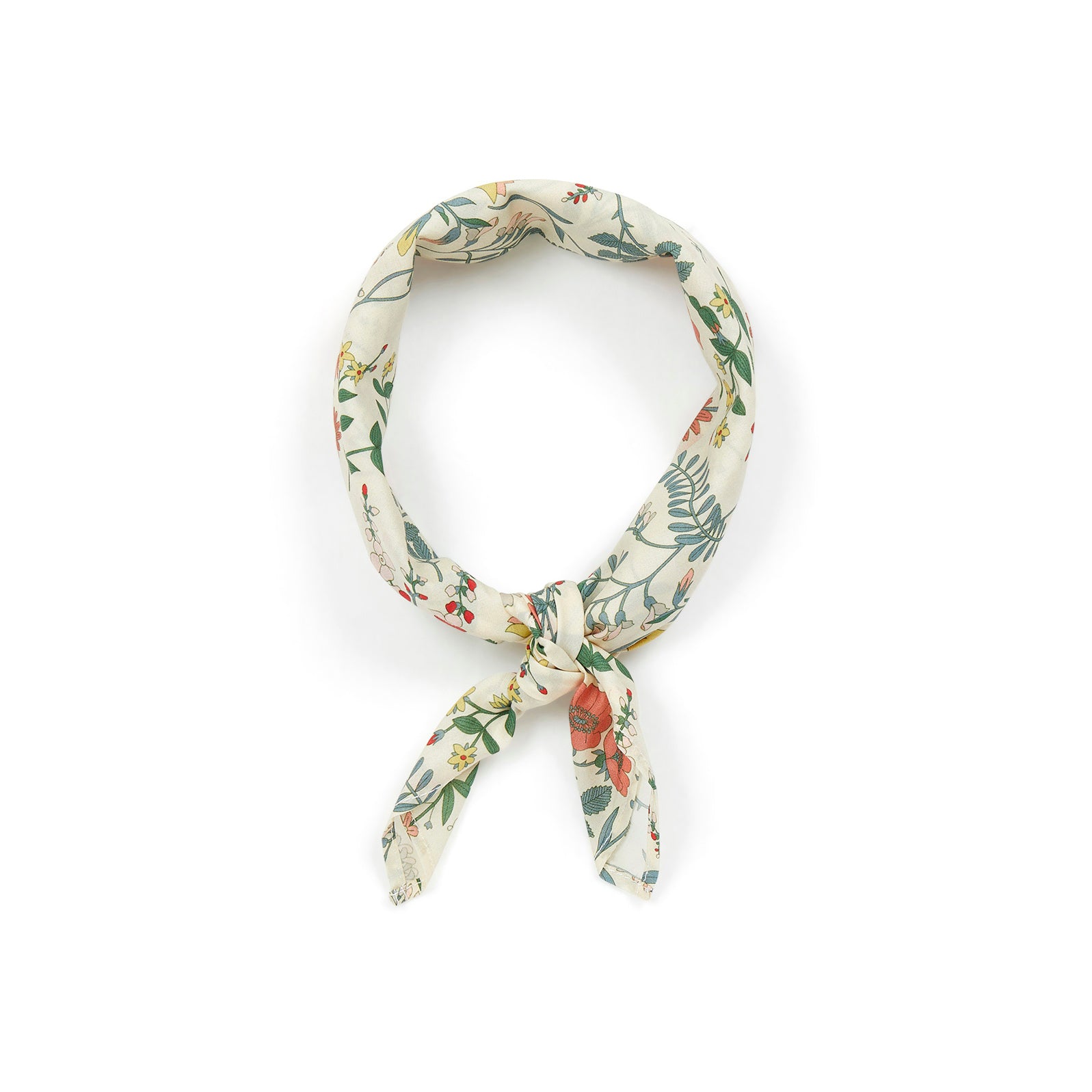 Girls Multicolor Floral Cotton Scarf