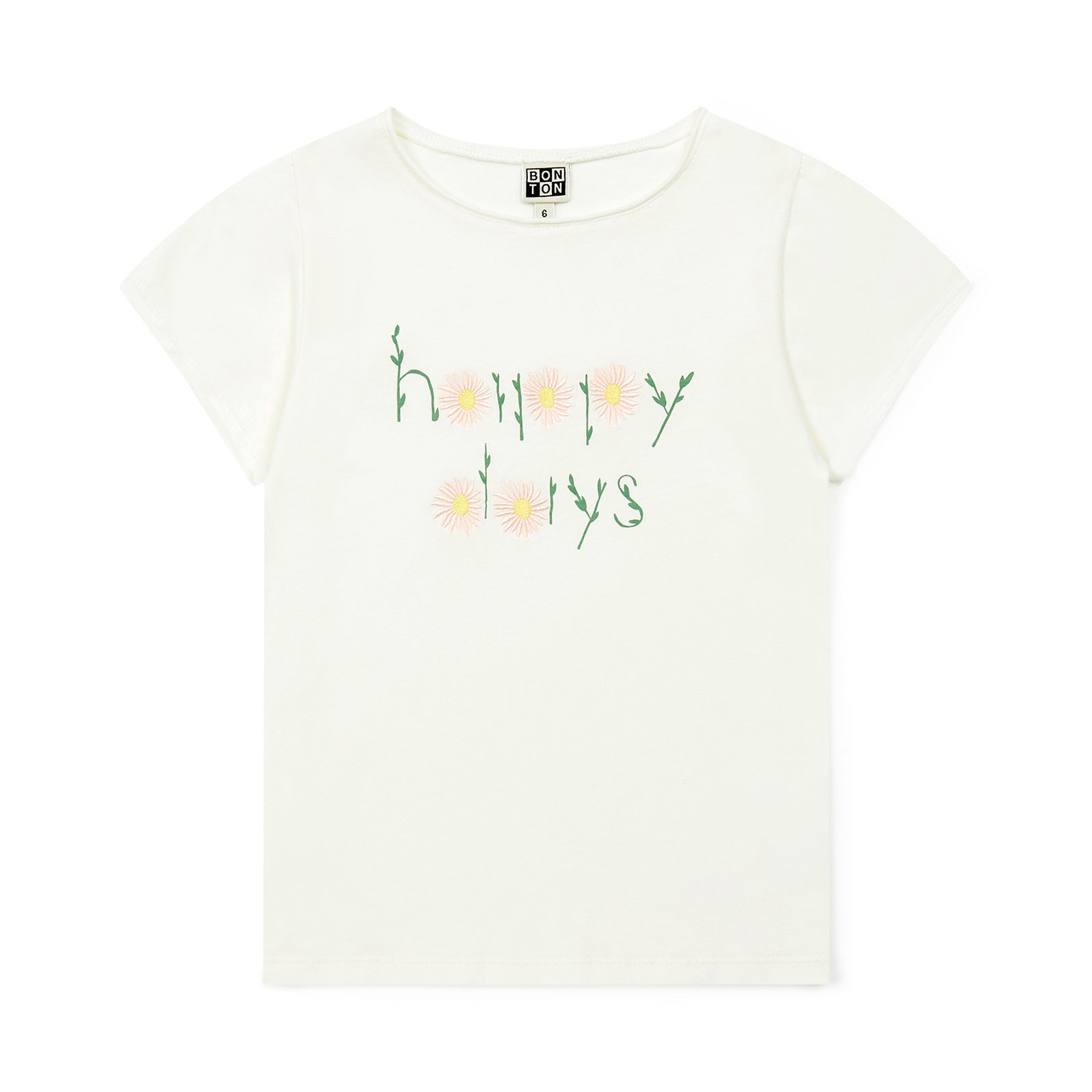 Girls White Logo Cotton T-Shirt