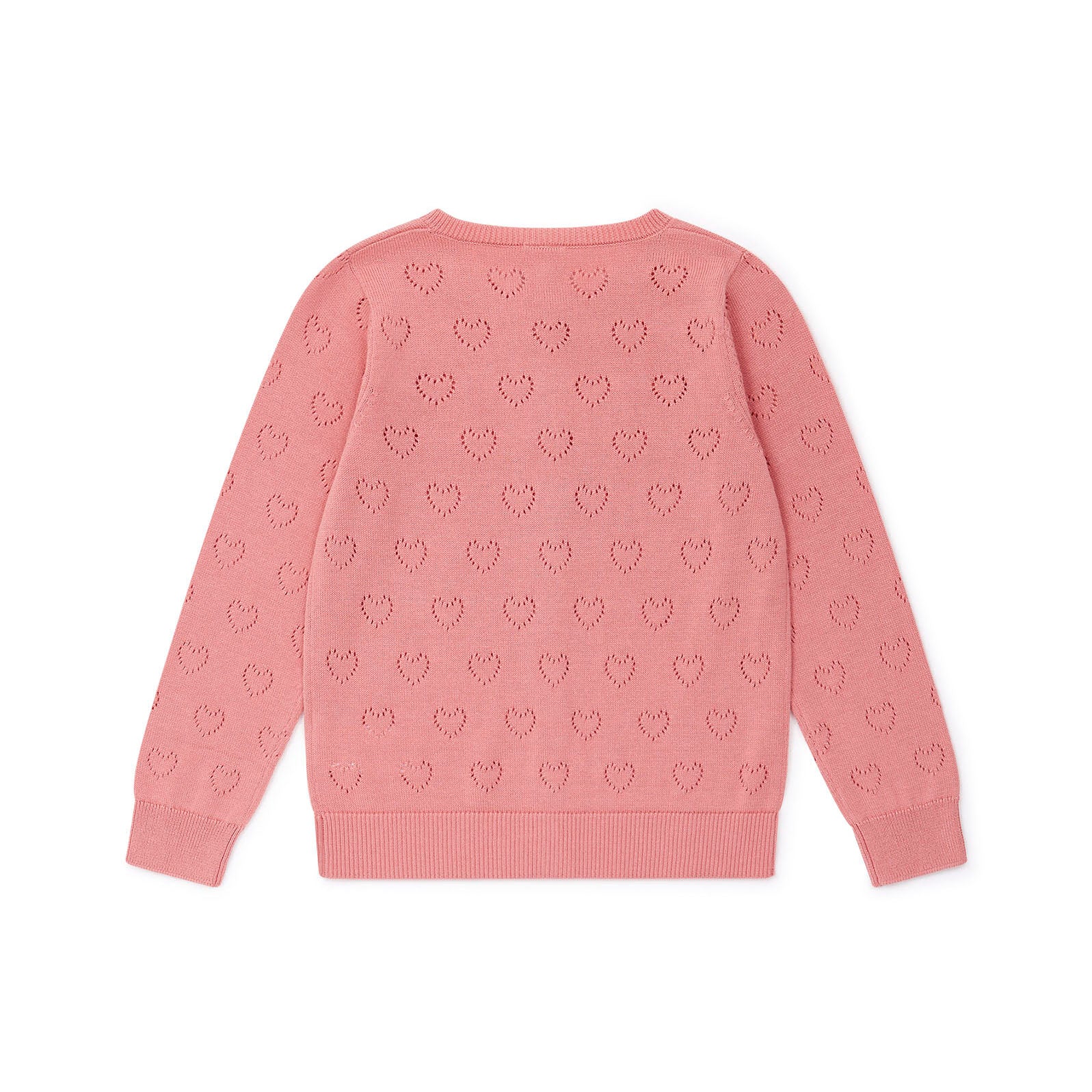 Girls Pink Heart Cardigan