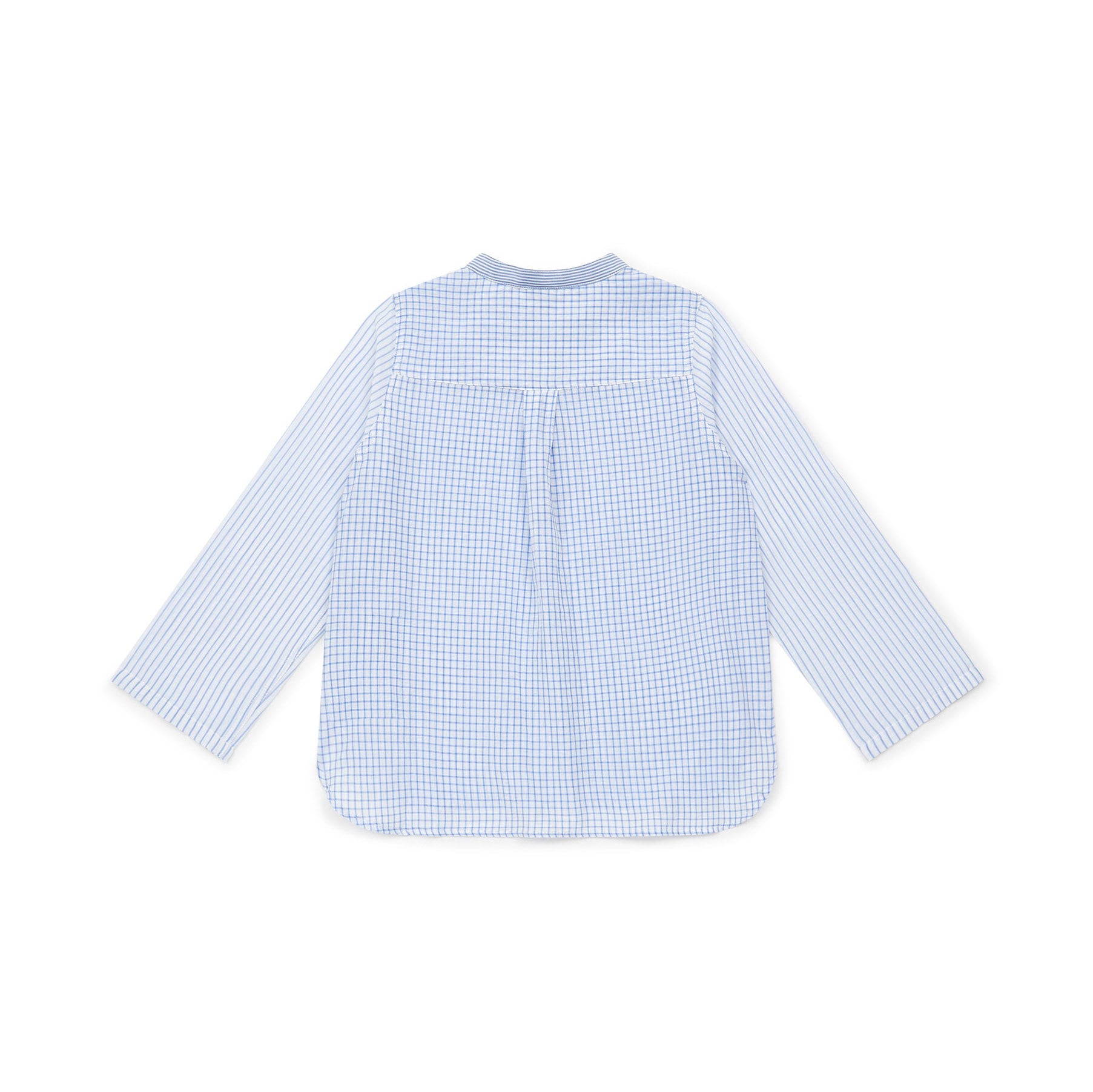 Boys Blue Check Cotton Shirt