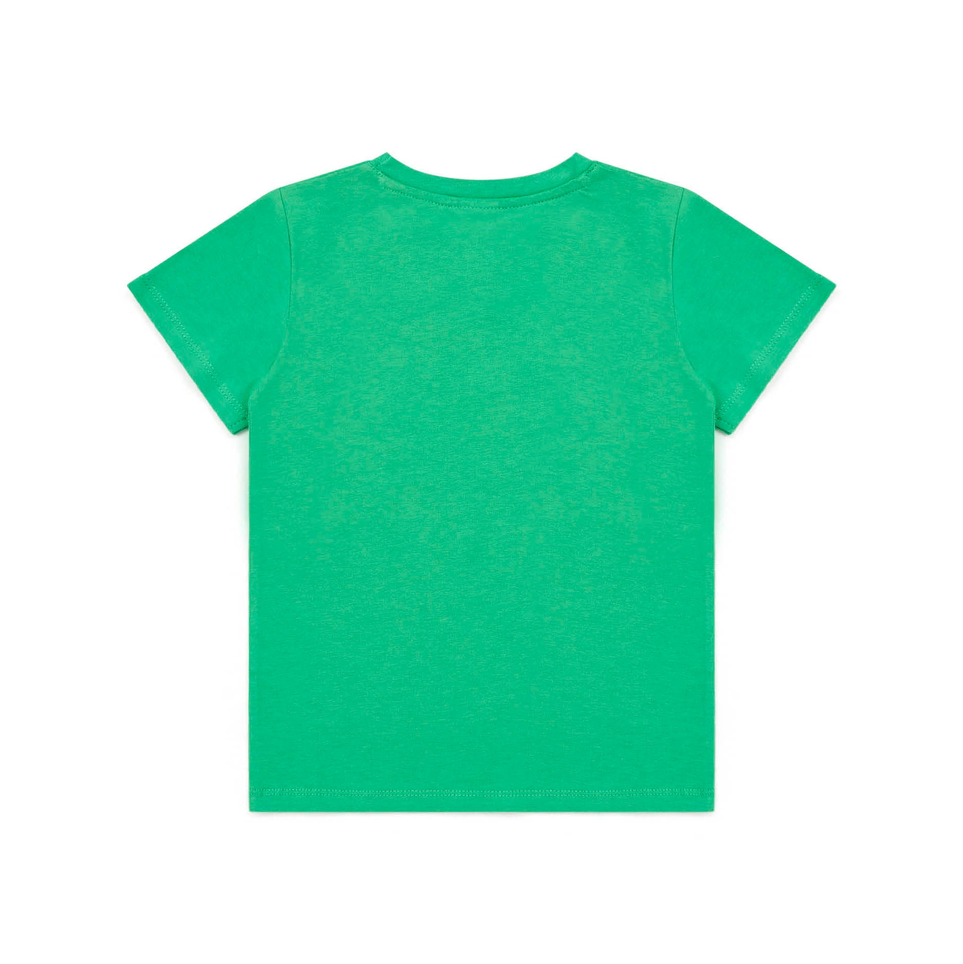 Girls Green Logo Cotton T-Shirt