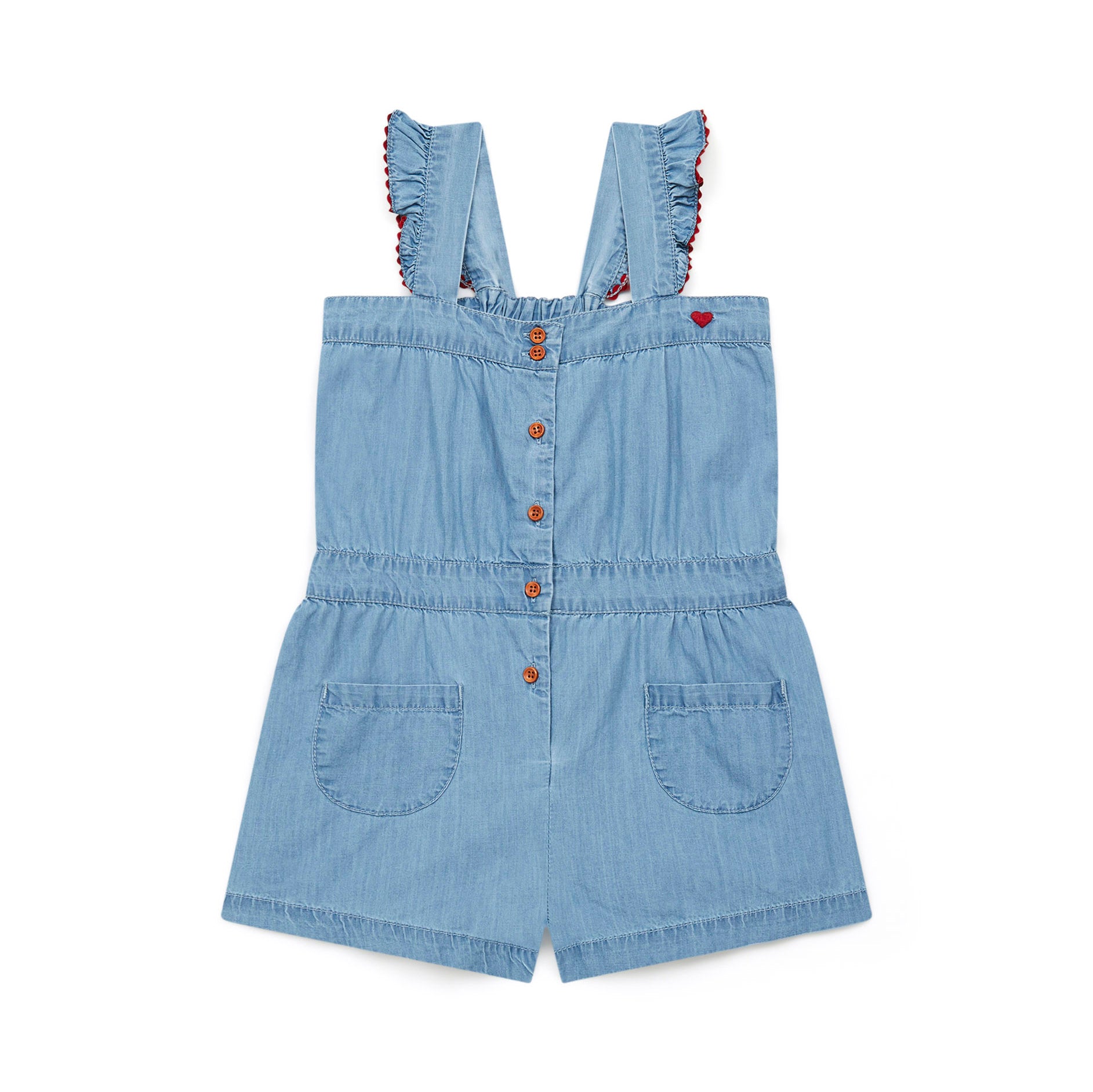 Girls Blue Denim Jumpsuit