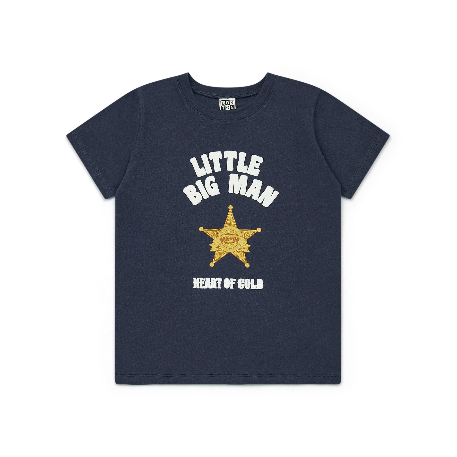 Boys Dark Grey Printed Cotton T-Shirt
