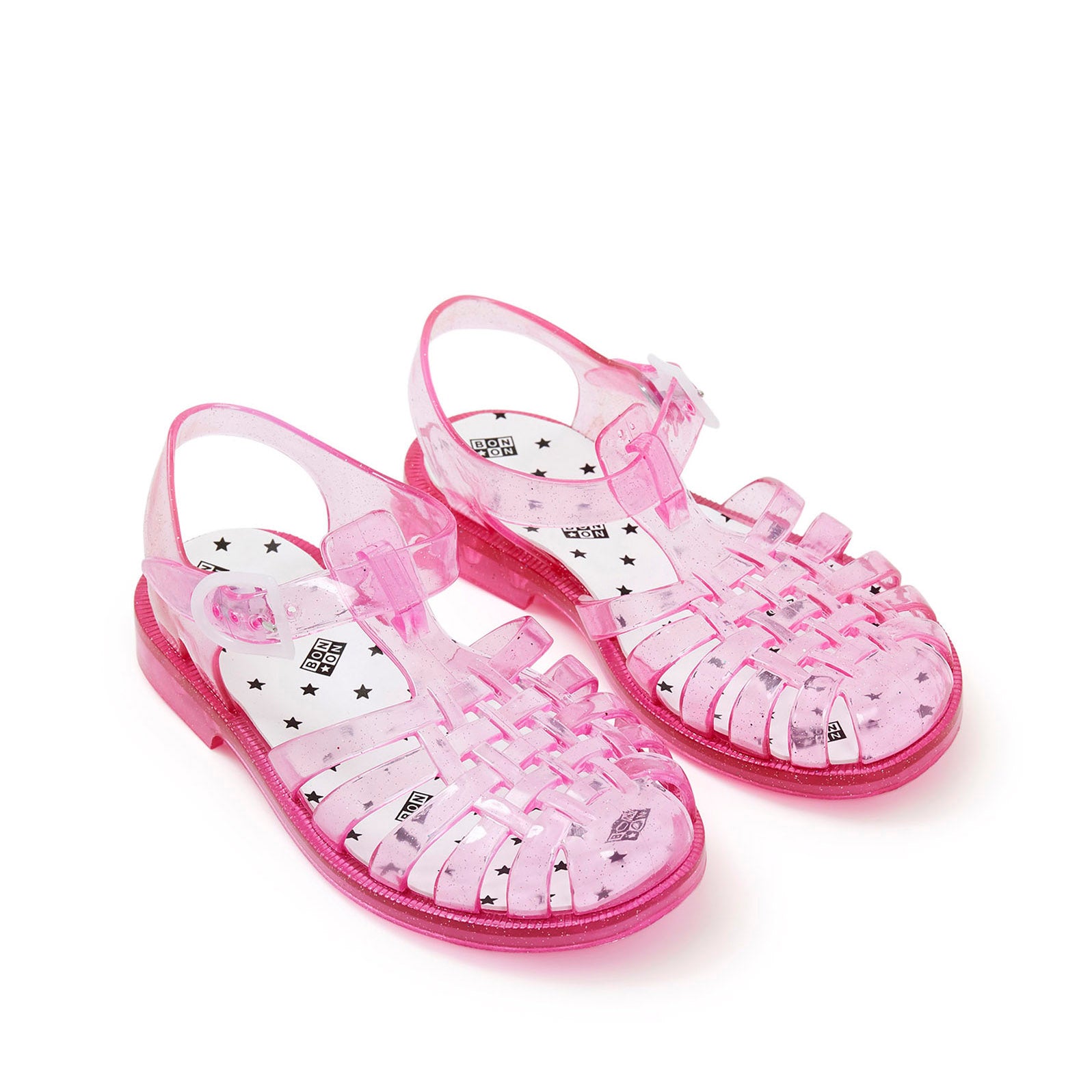 Girls Pink Weave Sandals