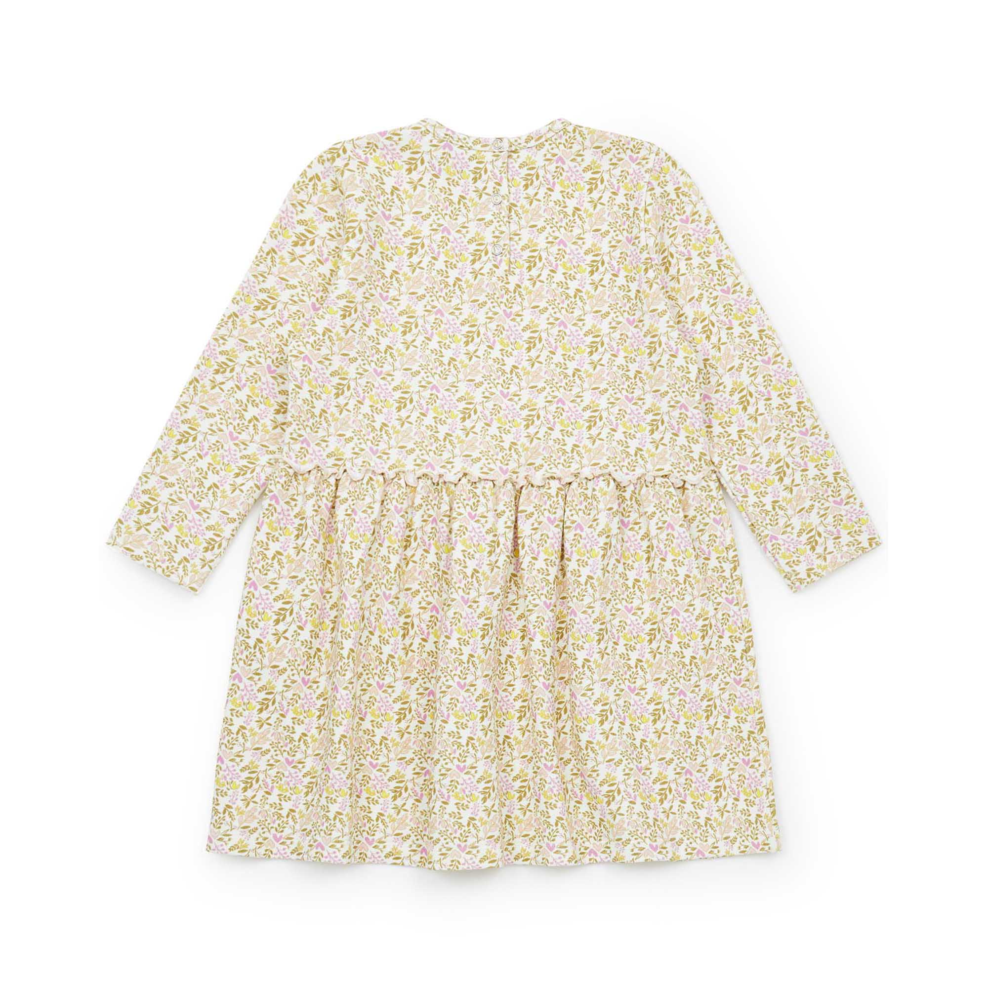 Girls Multicolor Floral Cotton Dress
