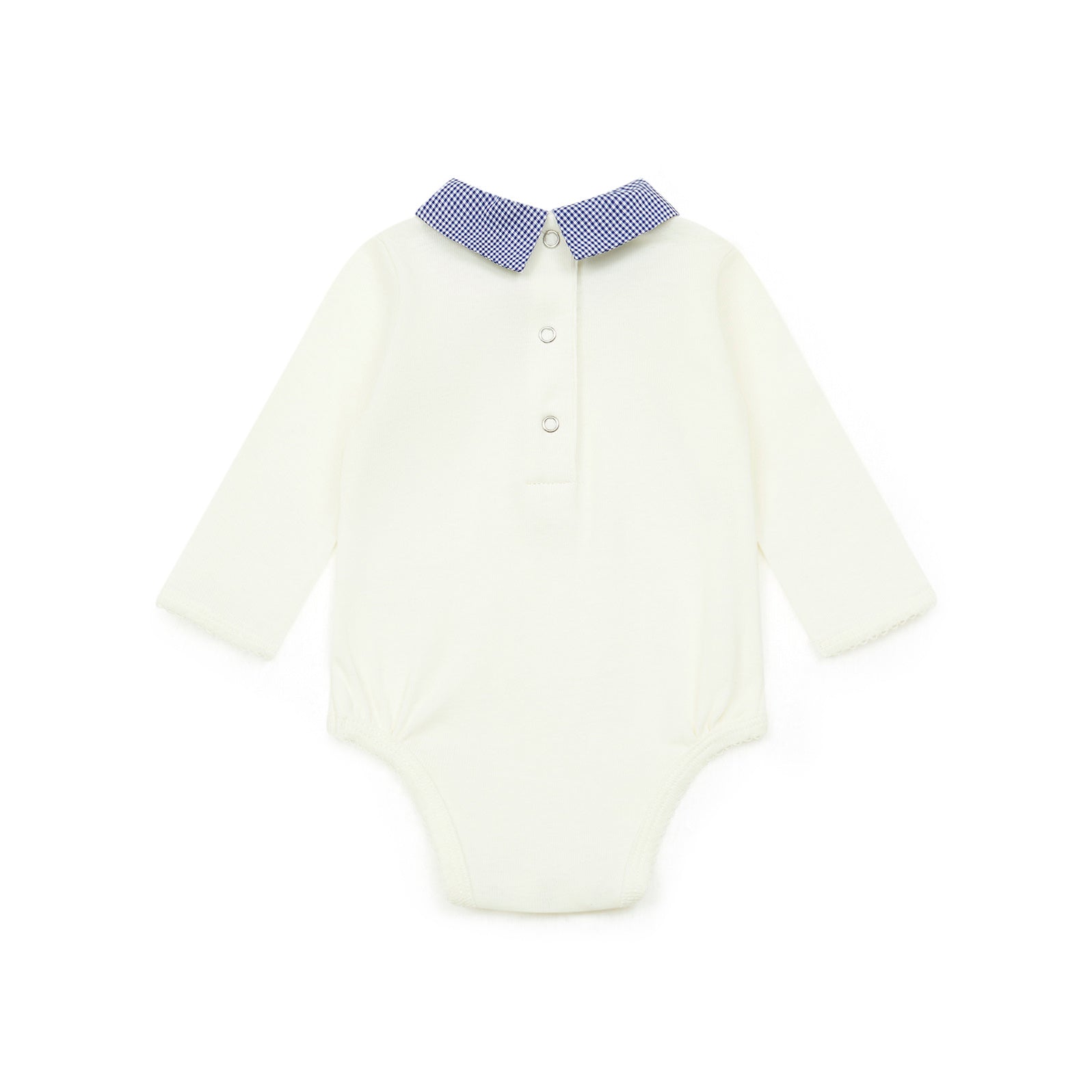 Baby Boys & Girls White Cotton Babysuit
