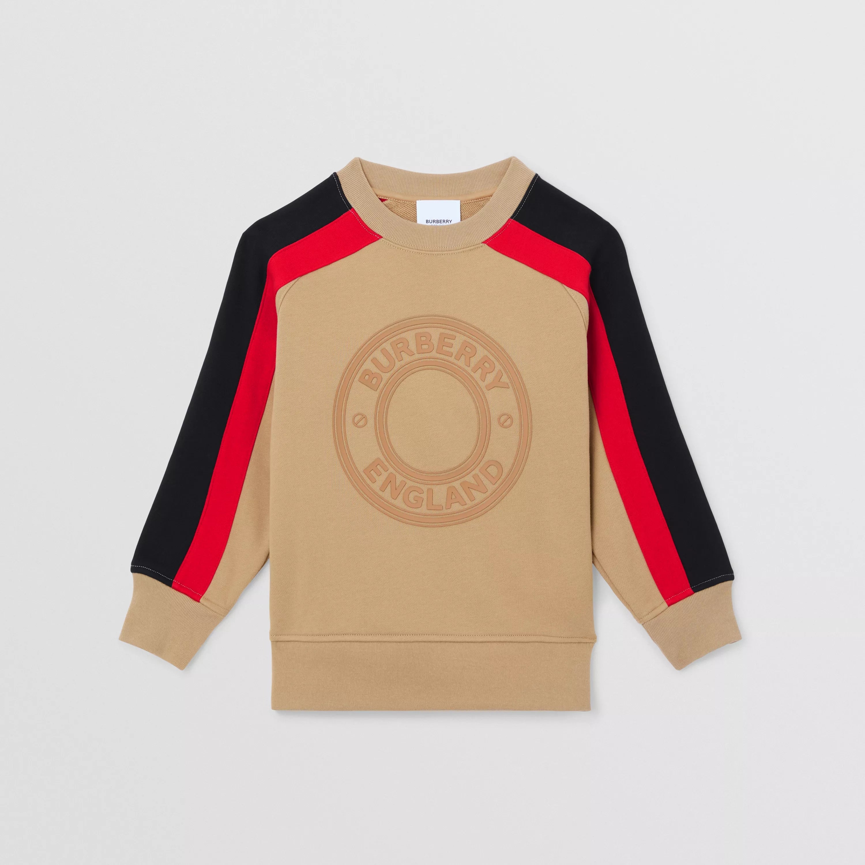 Boys & Girls Beige Logo Cotton Sweatshirt