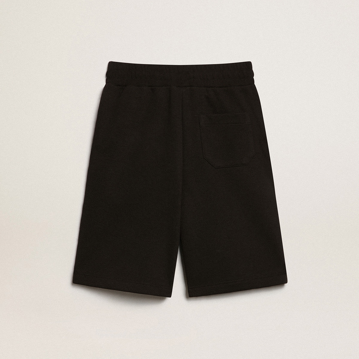 Boys Black Stars Cotton Shorts