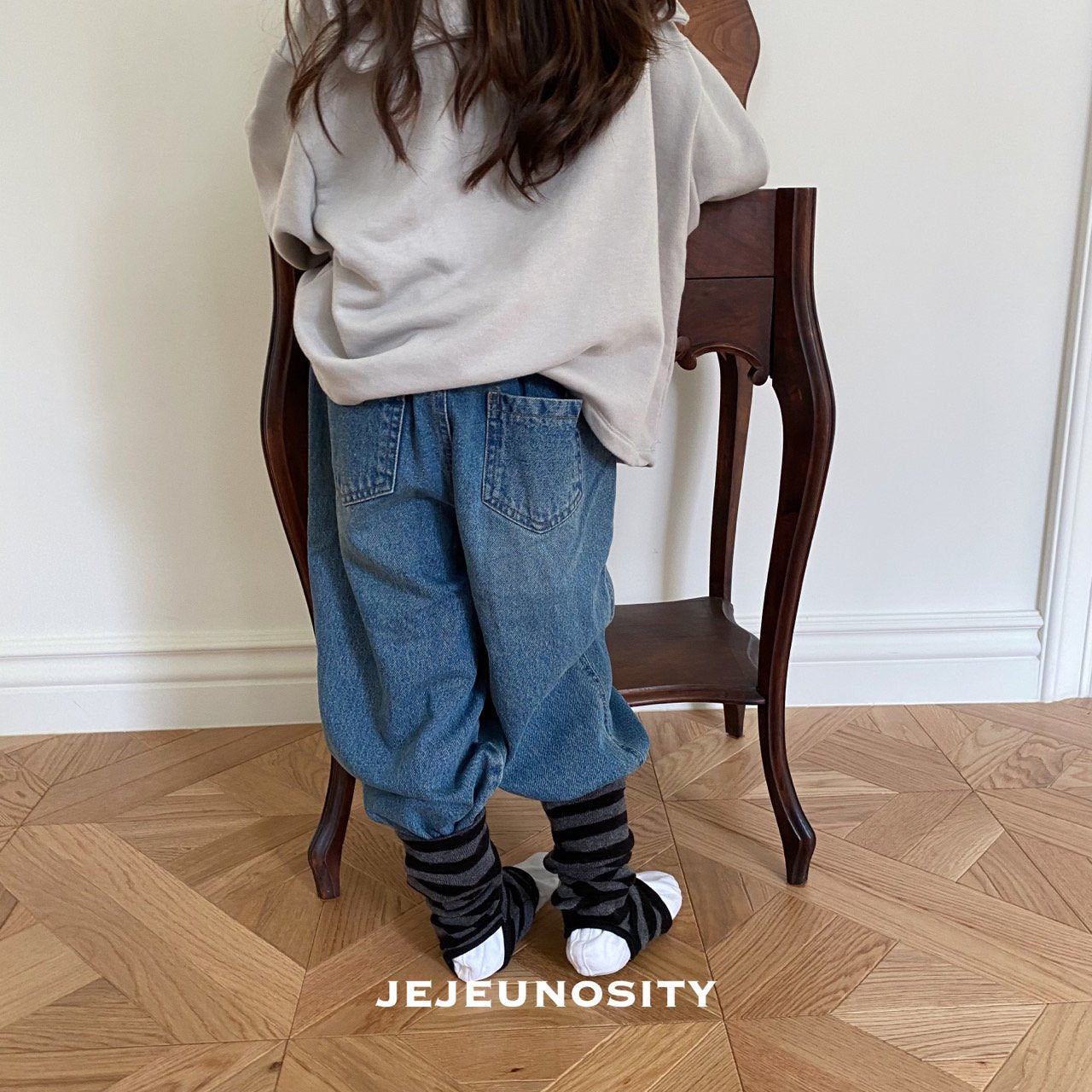 Boys & Girls Charcoal Stripes Warm Up Socks