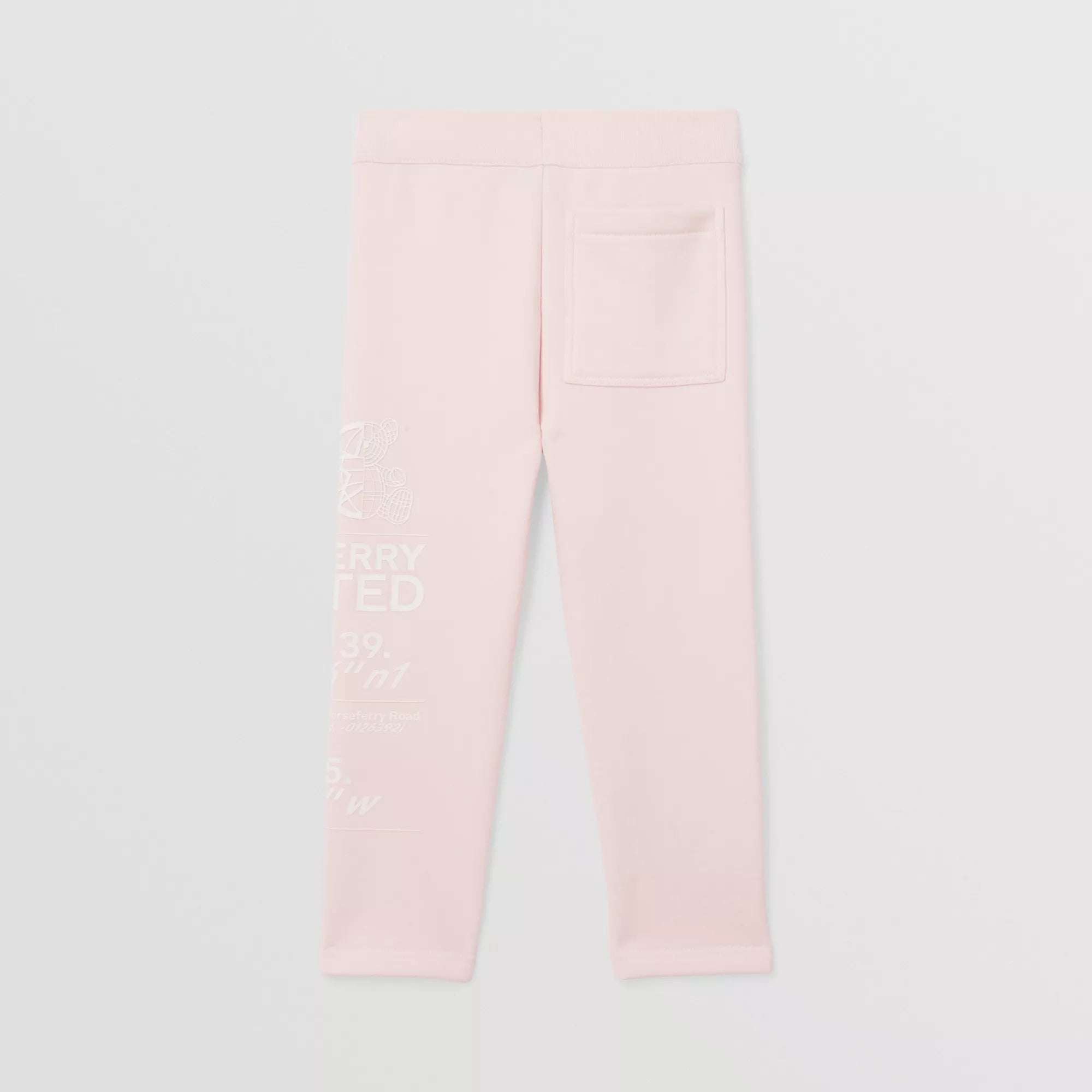 Girls Pink Logo Cotton Trousers