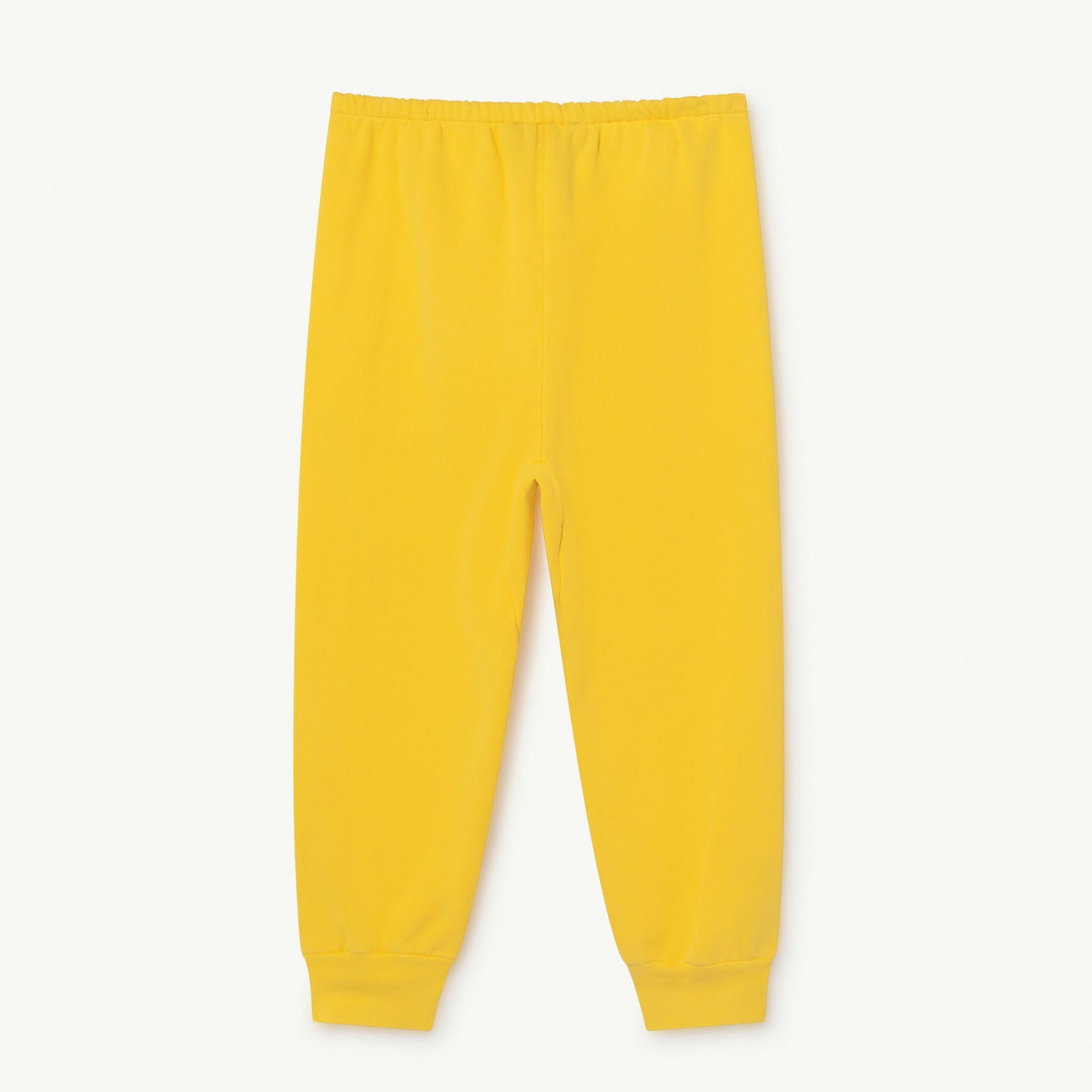 Boys & Girls Yellow Logo Cotton Trousers
