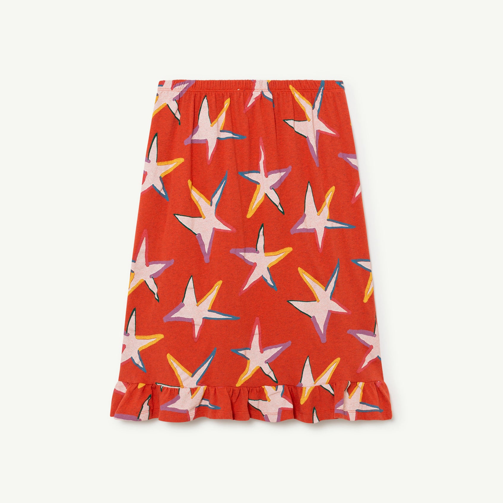 Girls Red Cotton Skirt