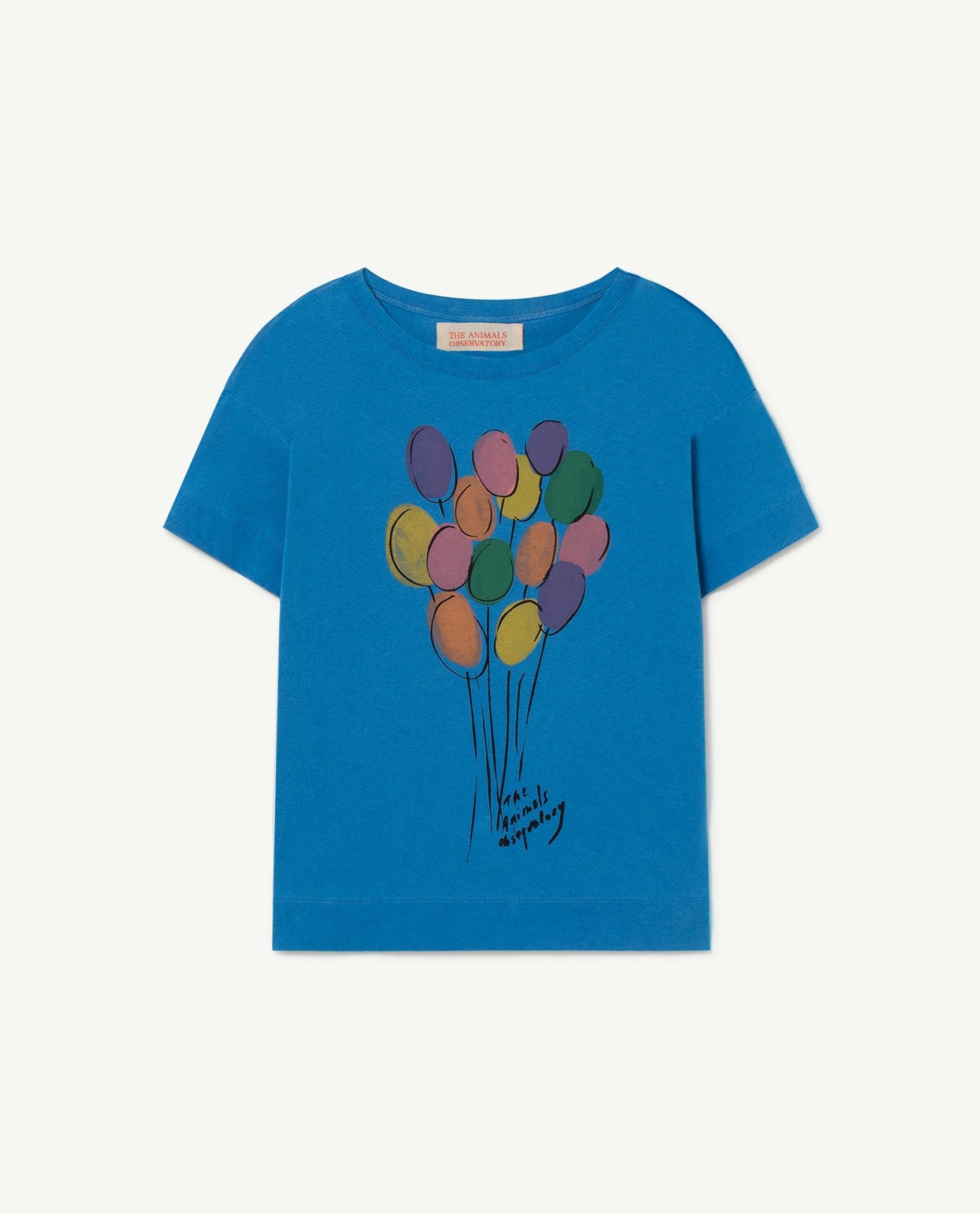 Boys & Girls Blue Ballon Printed T-Shirt