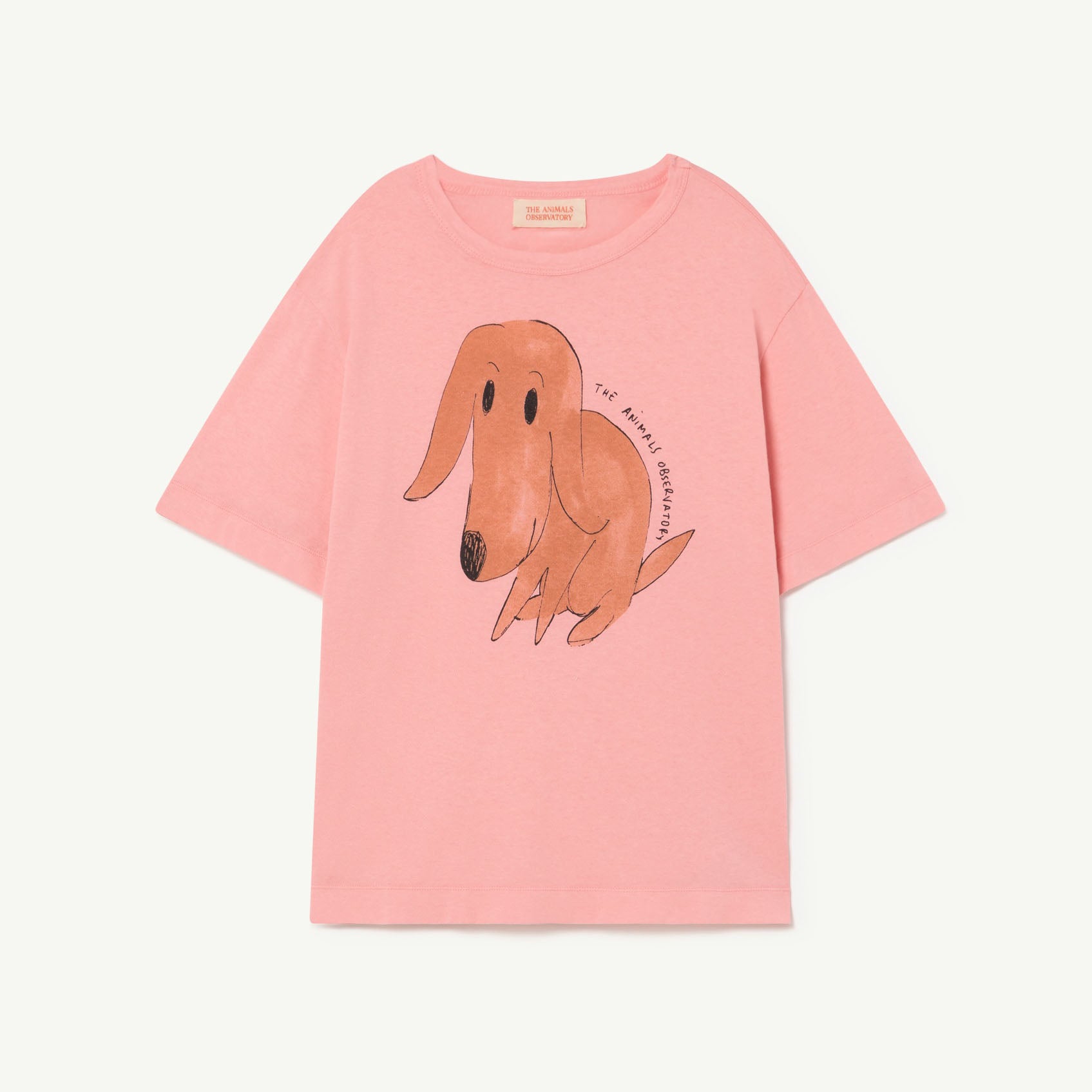 Boys & Girls Pink Dog Printed Cotton T-Shirt
