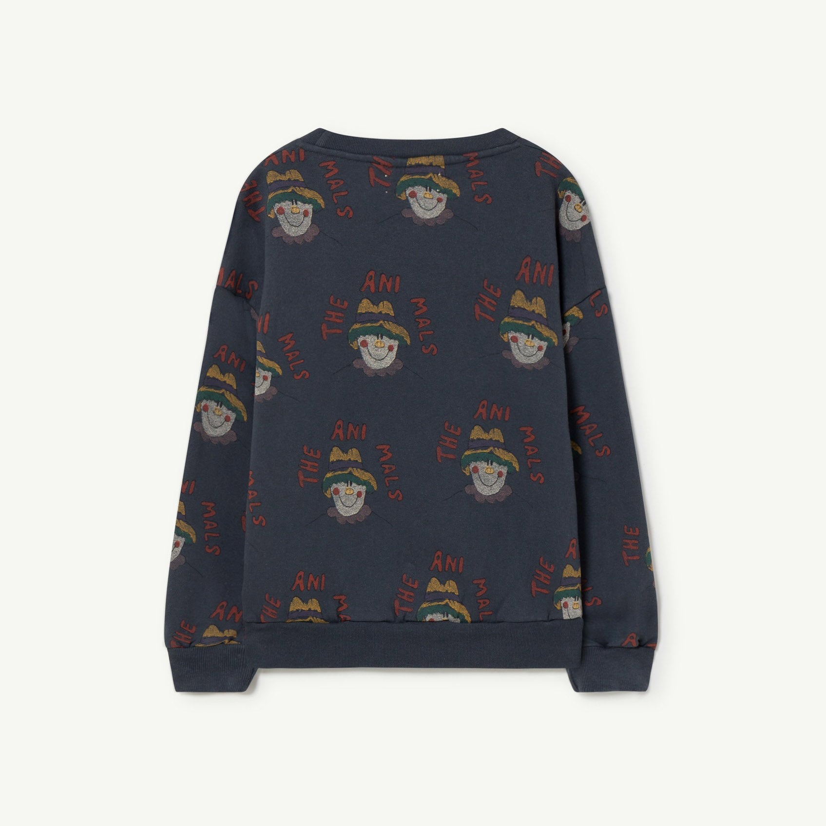 Boys & Girls Dark Blue Printed Cotton Sweatshirt