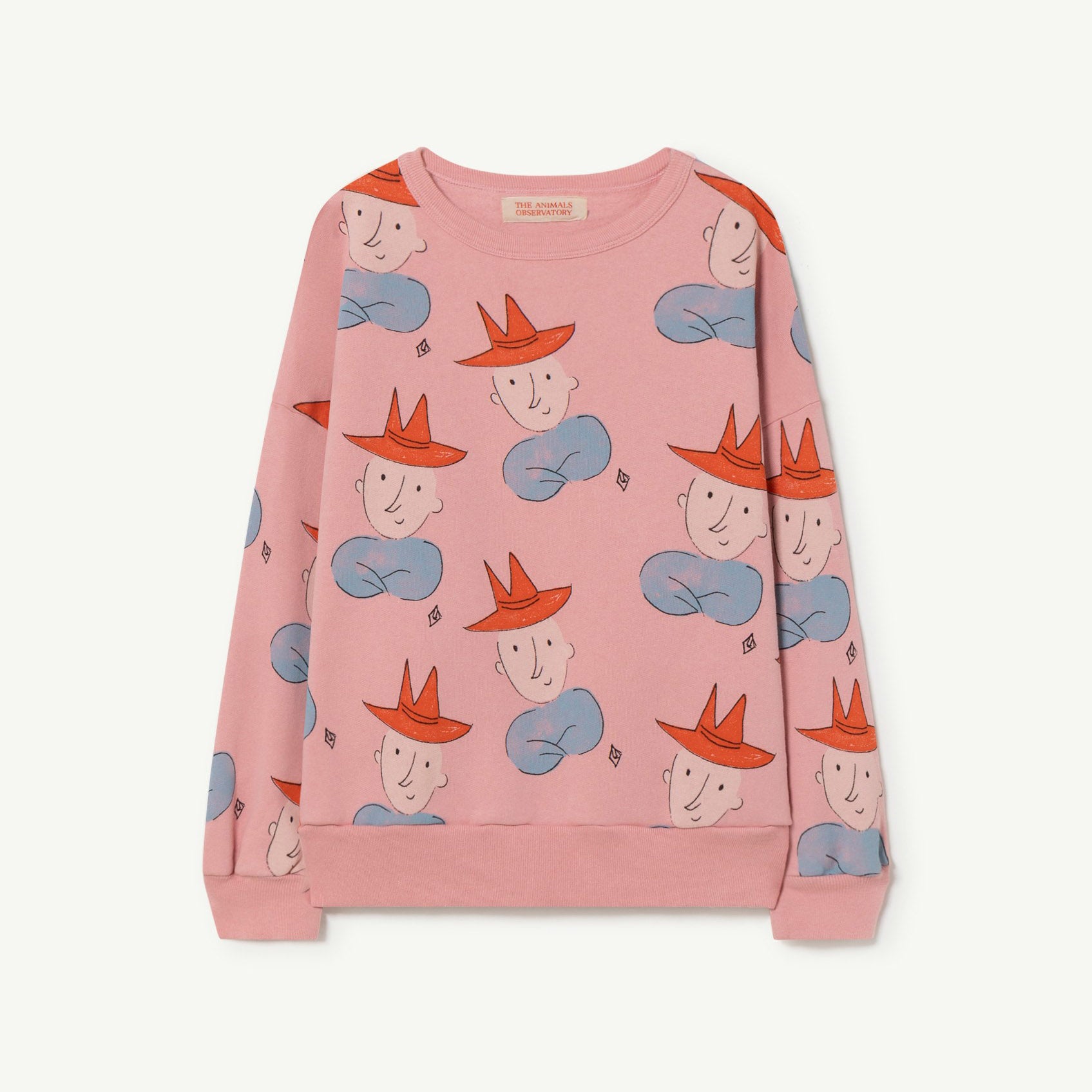 Boys & Girls Pink Printed Cotton Sweatshirt