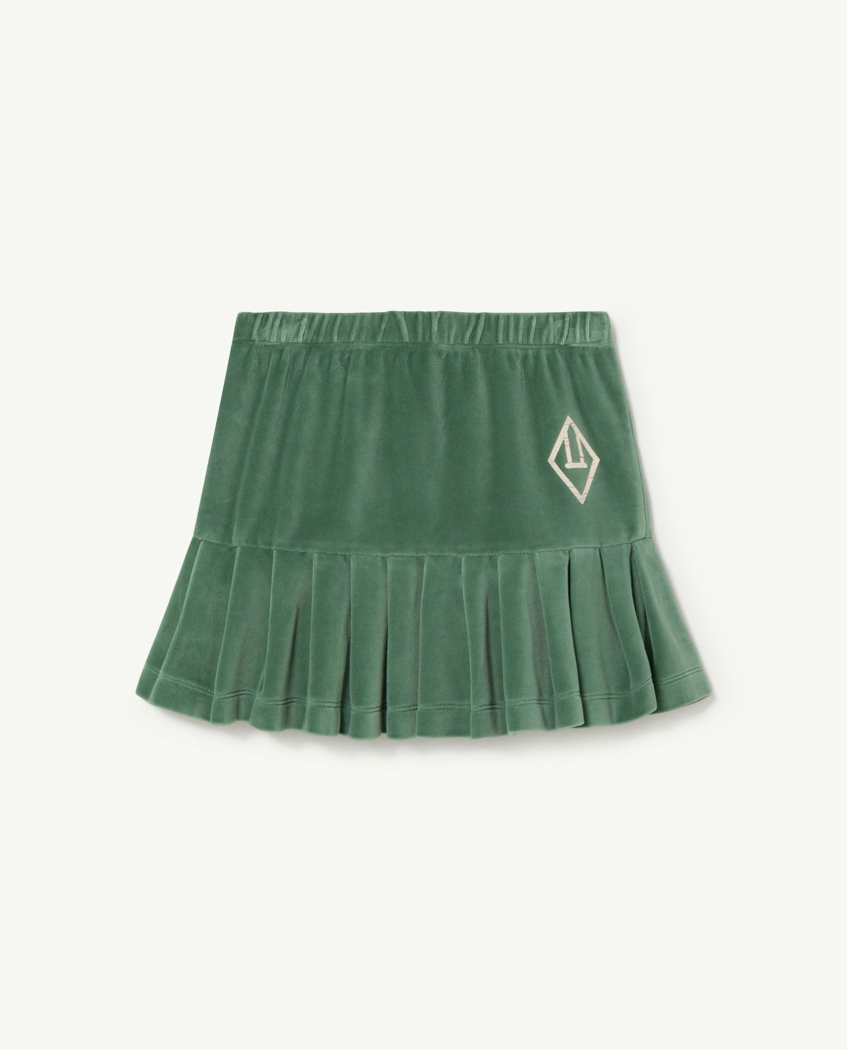 Girls Green Velvet Skirt
