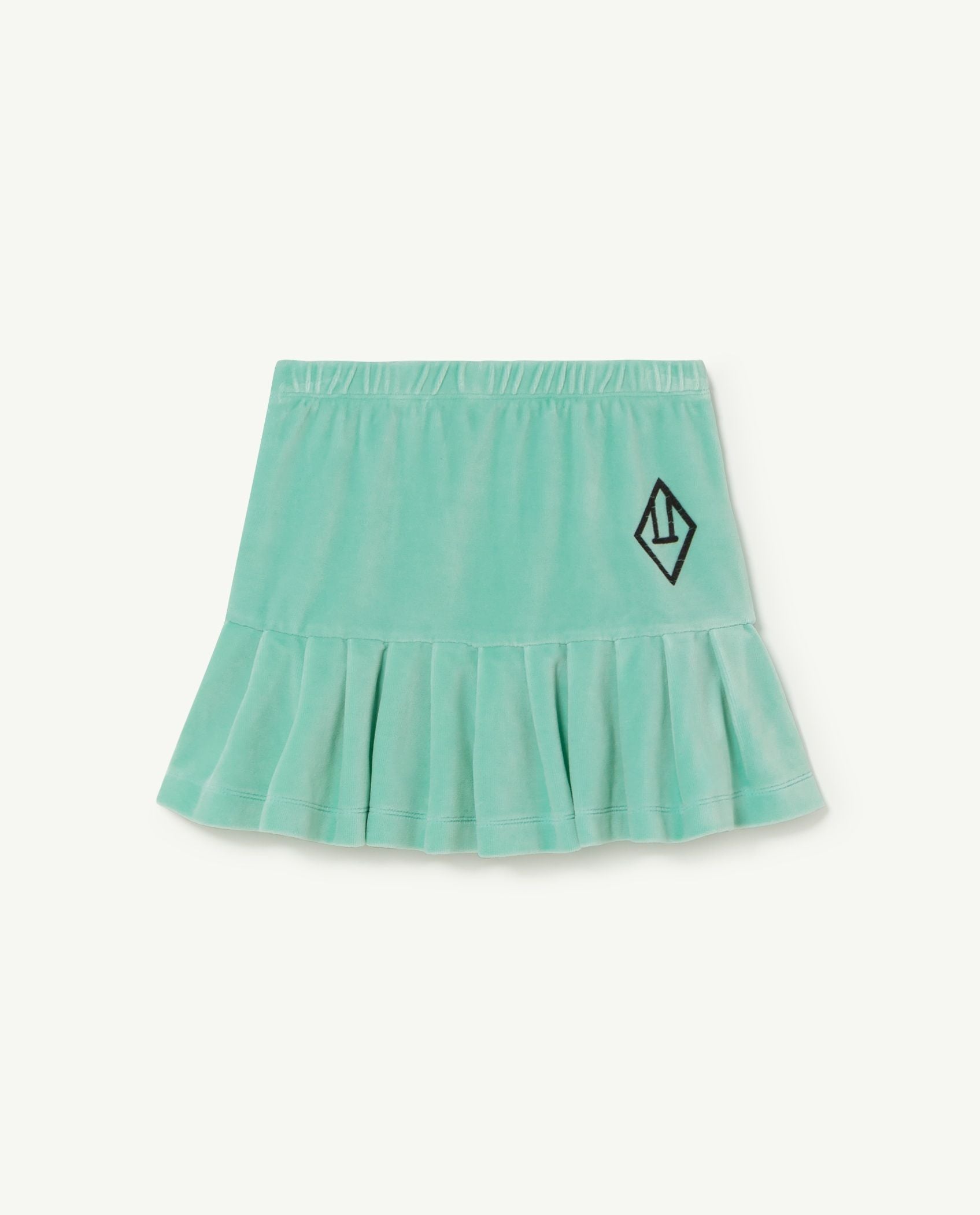 Girls Green Velvet Skirt
