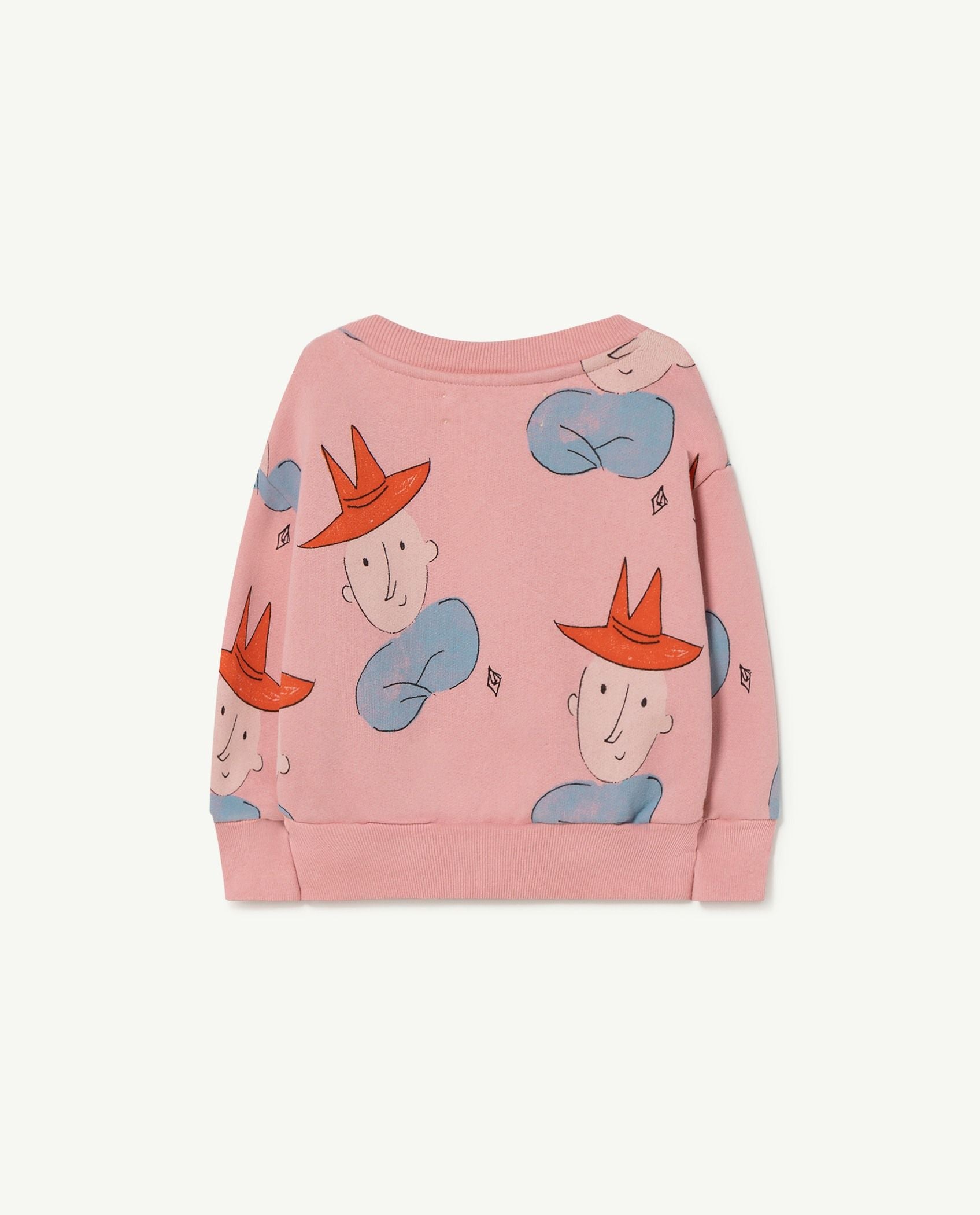 Baby Boys & Girls Pink Printed Sweatshirt