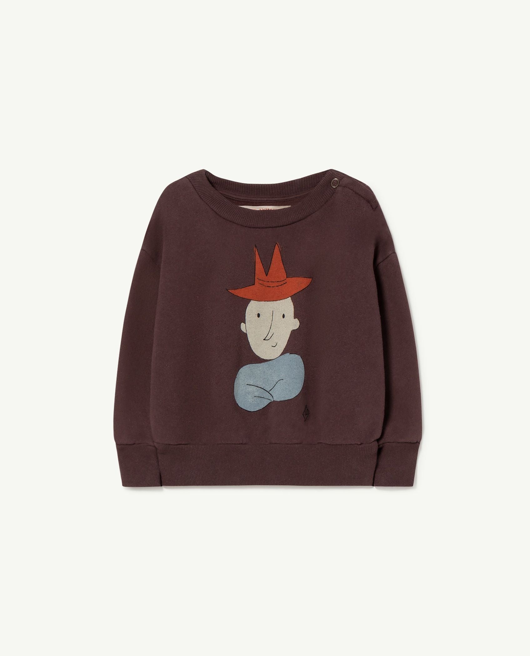 Baby Boys & Girls Brown Printed Sweatshirt