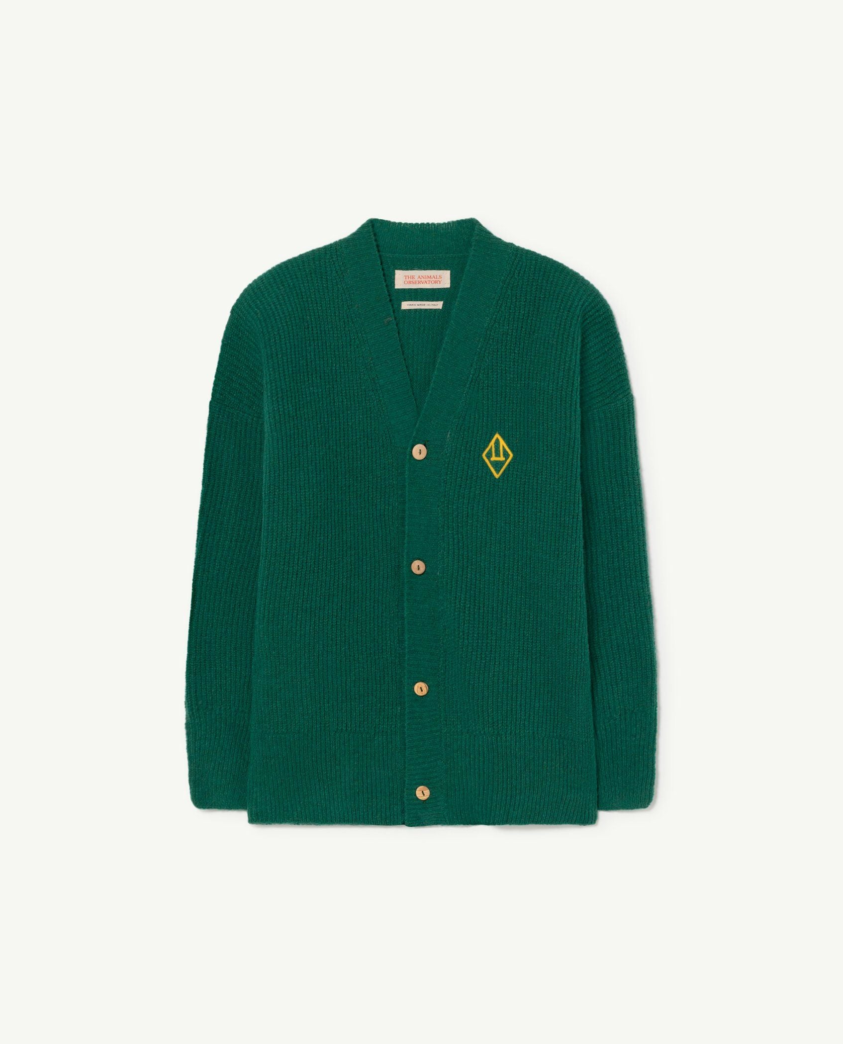 Boys & Girls Green Wool Cardigan